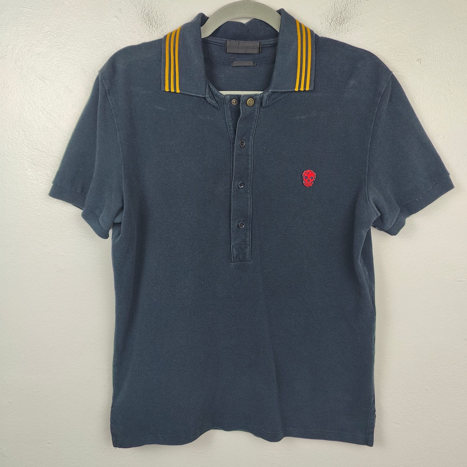 Alexander McQueen Alexander McQueen Polo Shirt Mens Medium Navy Blue Size US M / EU 48-50 / 2 - 1 Thumbnail