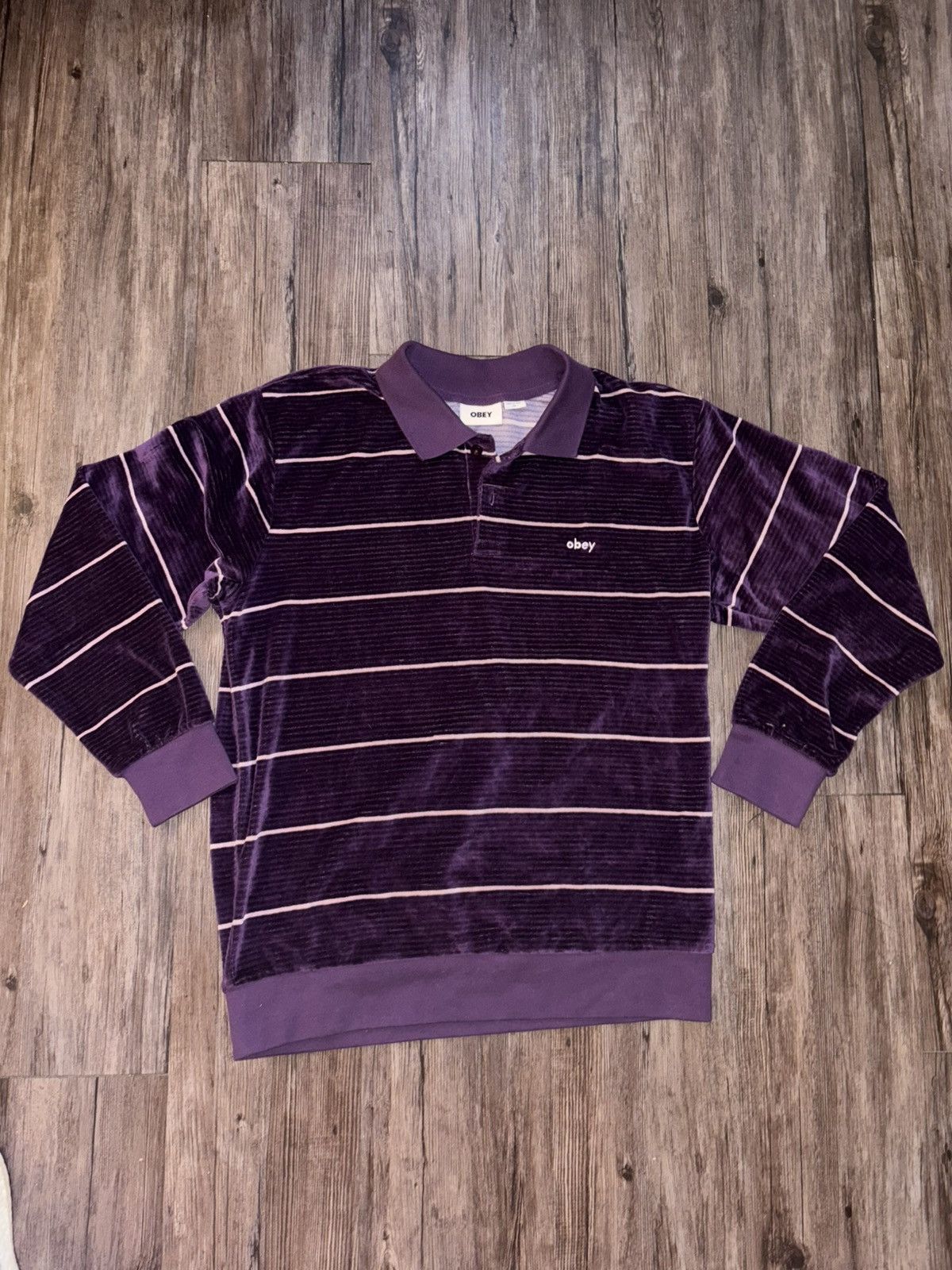 Obey Obey polo valvet long sleeve (NEW) Size US M / EU 48-50 / 2 - 1 Thumbnail