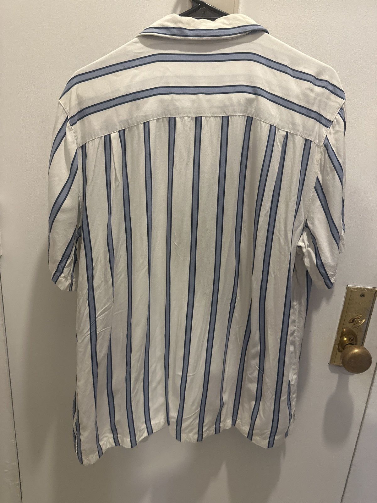 Urban Outfitters White Stripped Button Up Size US L / EU 52-54 / 3 - 3 Thumbnail