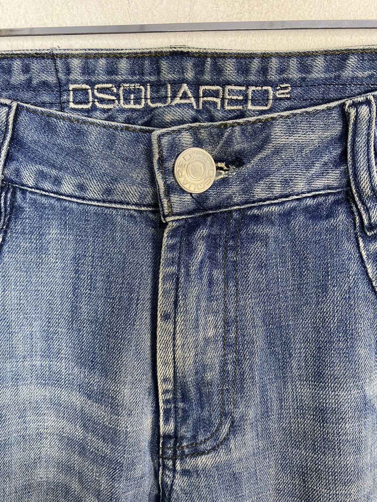 Dsquared2 Dsquared2 Distressed Indigo Denim Jeans Straight Cut Size 34 Size US 34 / EU 50 - 6 Thumbnail