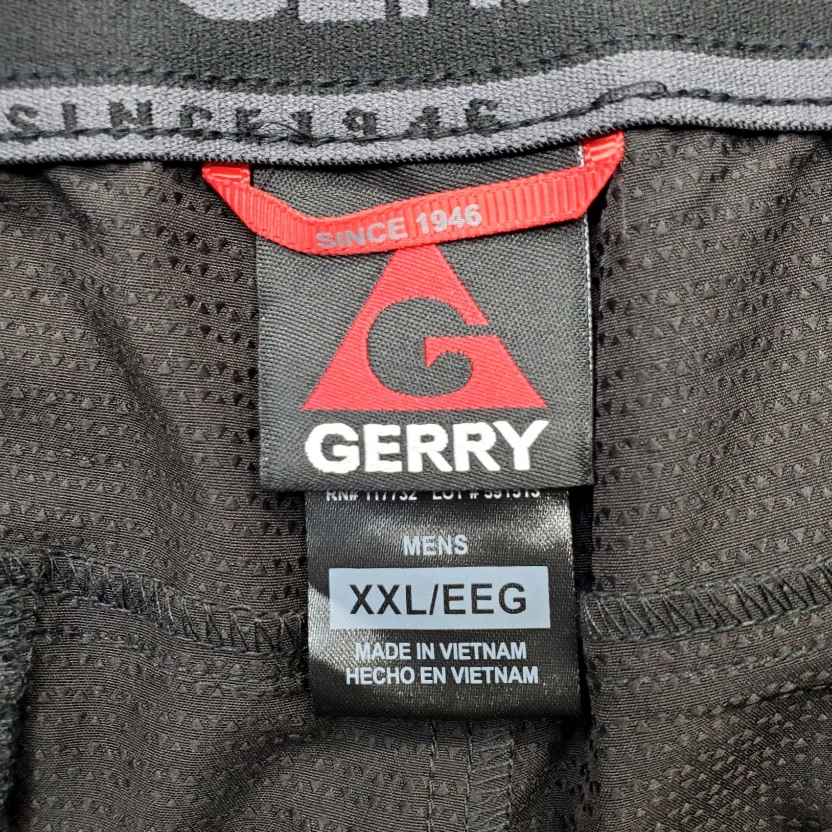 Vintage Gerry Men's XXL Black AthleticFit 4-Way Stretch Drawstring Waistband Trail Shorts Size US 39 - 7 Thumbnail