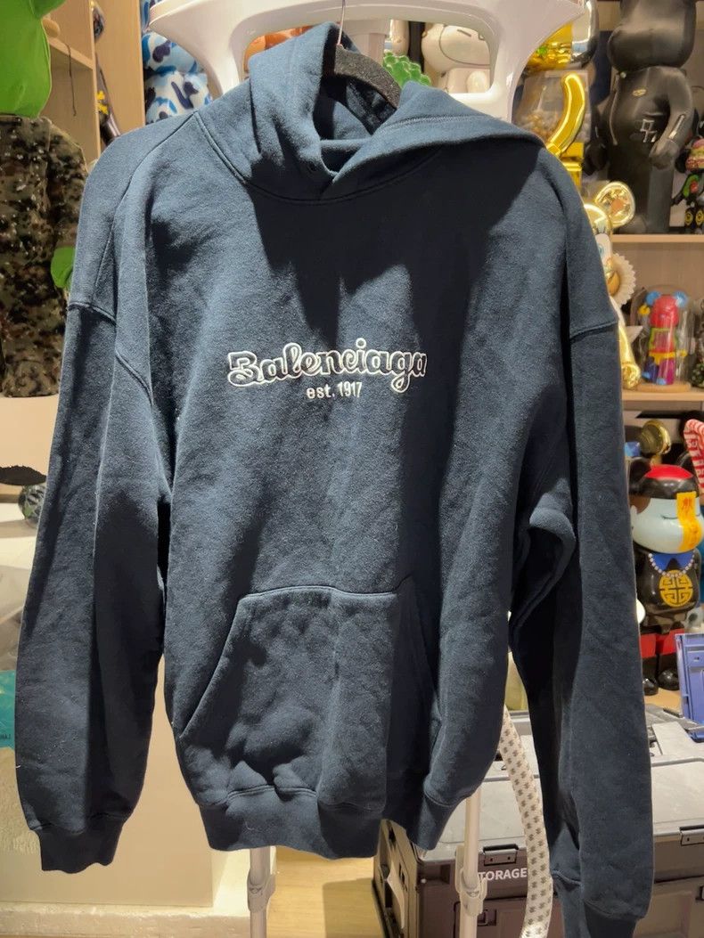 Balenciaga Dark Blue Hoodie Size M Brand New with Tags