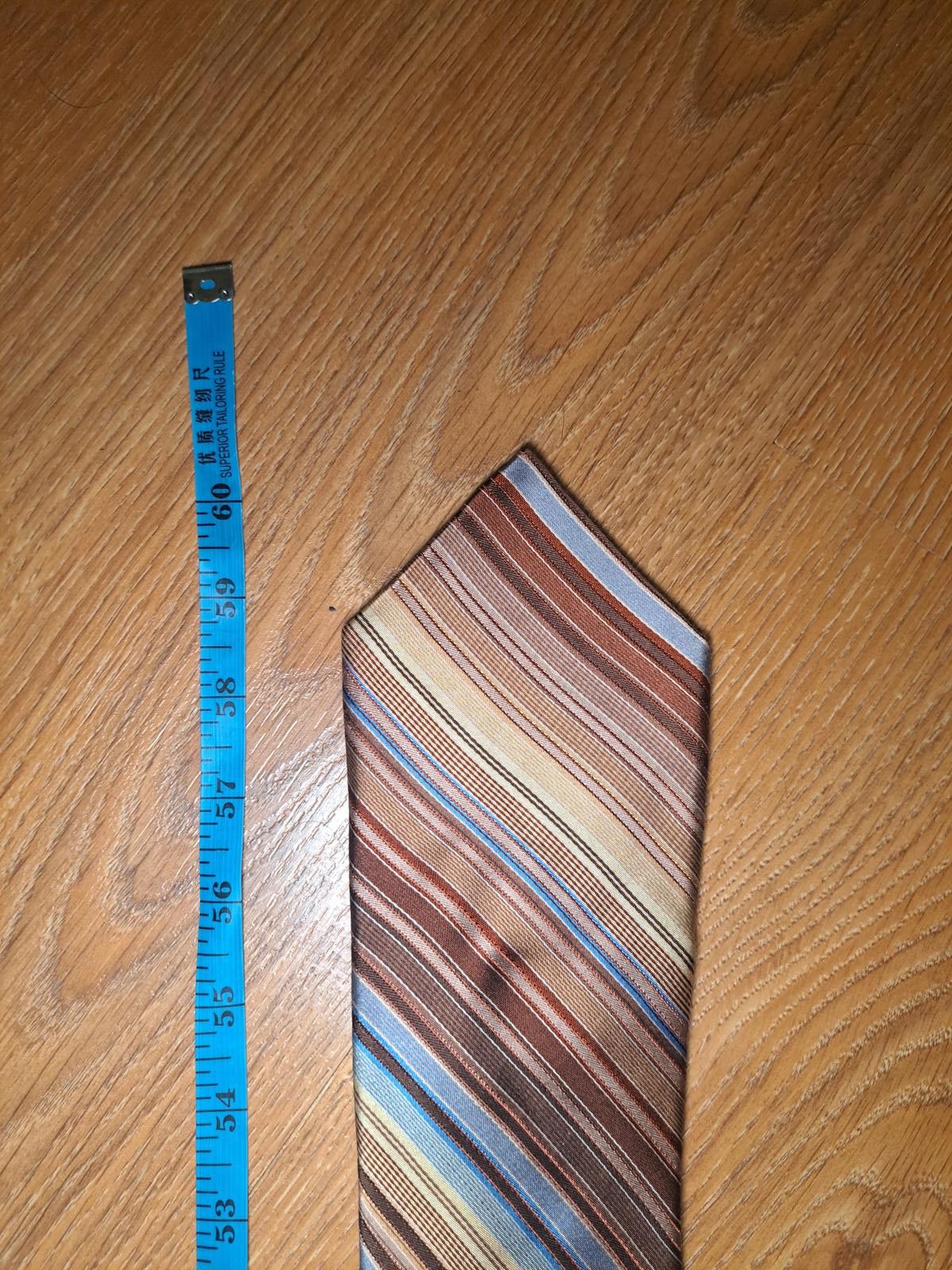 Ike Behar Ike Behar Tie Striped Brown Multicolor Silk Handmade USA Size ONE SIZE - 6 Thumbnail