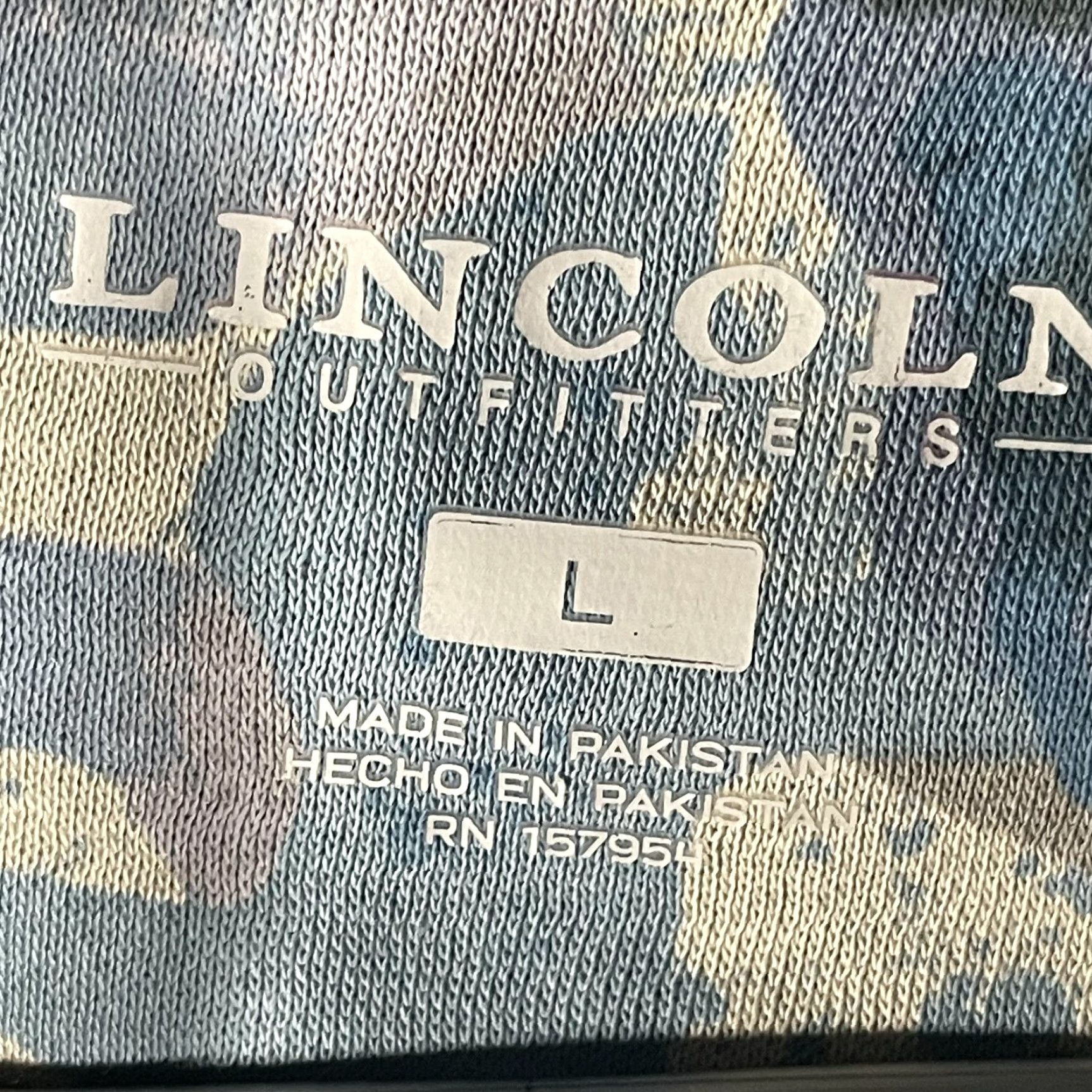Vintage VINTAGE Lincoln Outfitters Hoodie Mens L Blue Camo Quarter Zip Pullover Fleece Lined Size US L / EU 52-54 / 3 - 5 Thumbnail
