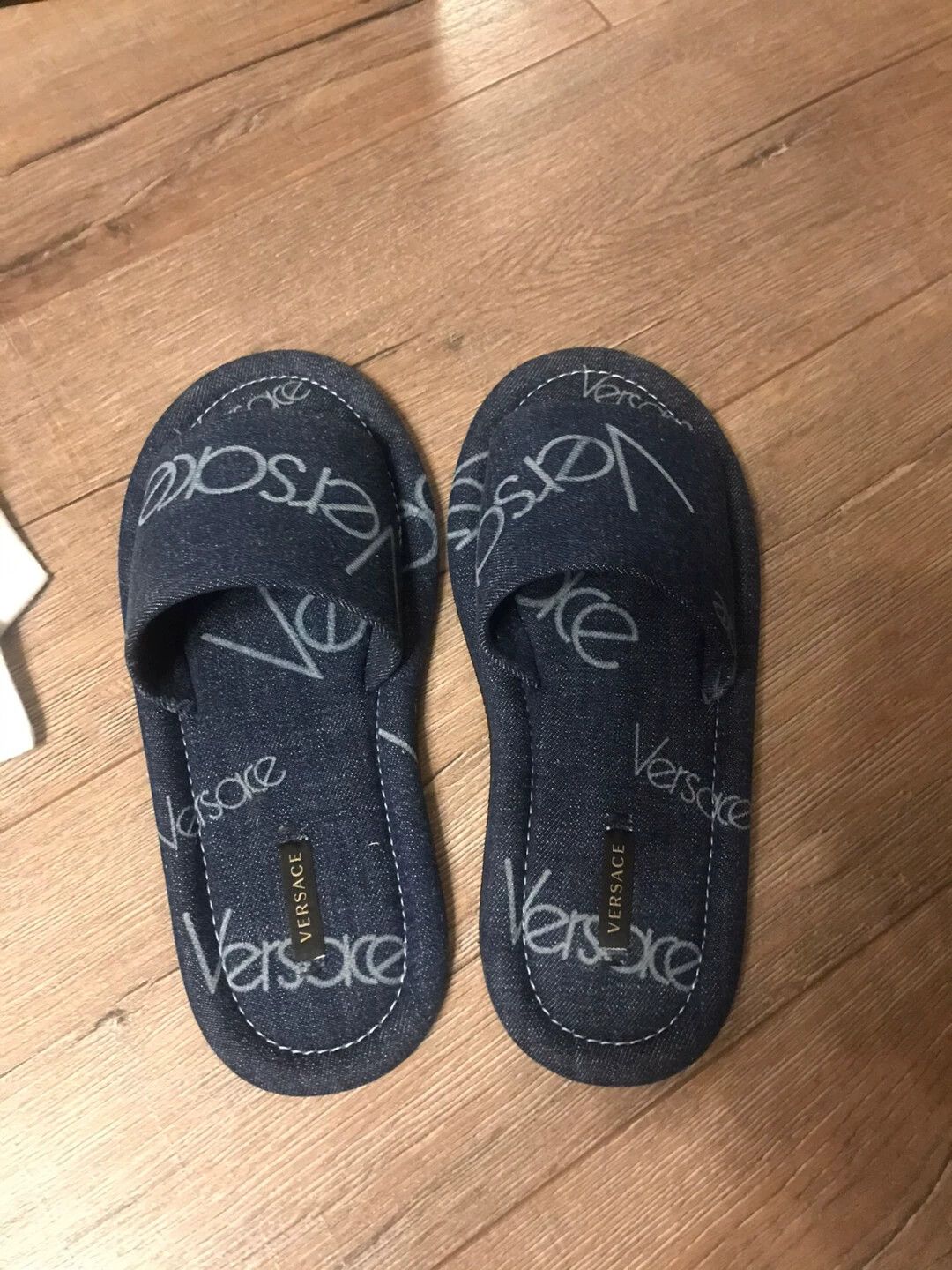 Versace Versace Denim Slippers Unisex 38 (Fits Larger) Size US 7.5 / IT 37.5 - 3 Thumbnail