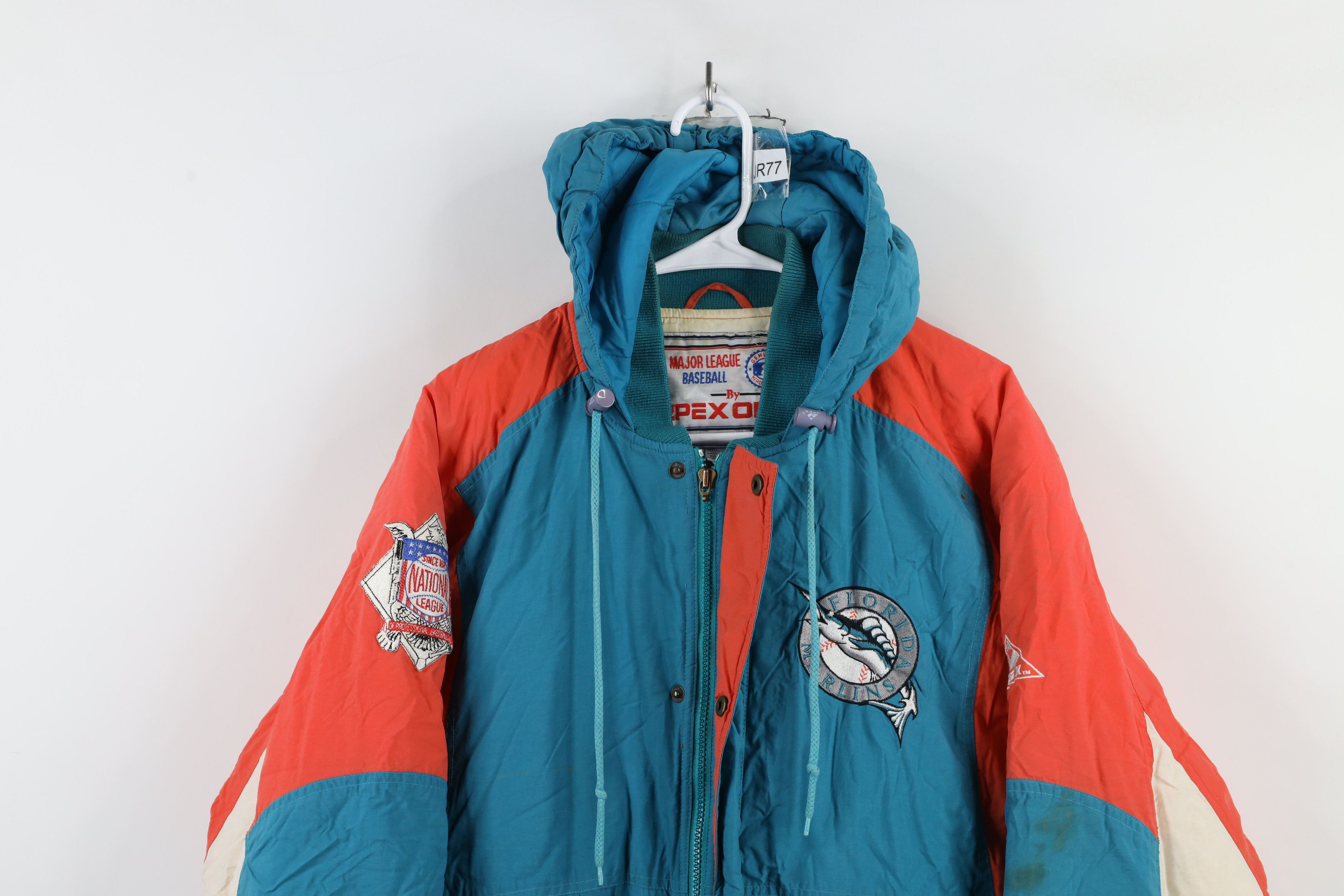 Vintage Vintage 90s Spell Out Florida Marlins Baseball Puffer Jacket Size US L / EU 52-54 / 3 - 2 Thumbnail