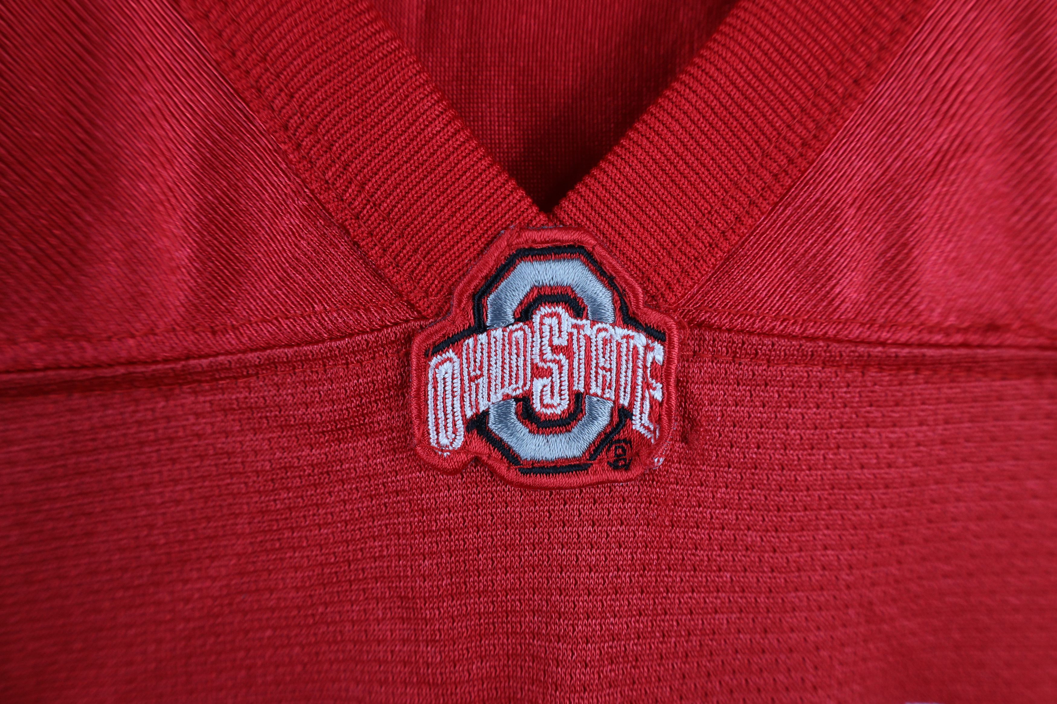 Nike × Vintage Vintage Nike Ohio State University Football Jersey Red Size L / US 10 / IT 46 - 7 Thumbnail
