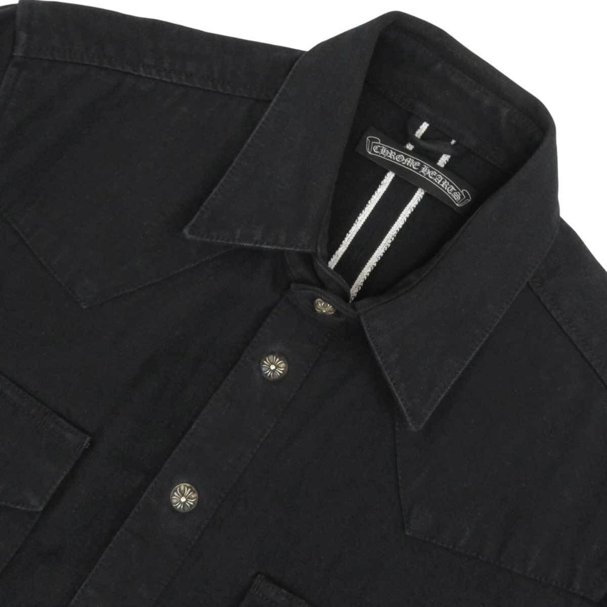 CHROME HEARTS Cross Patch Denim Shirt Black