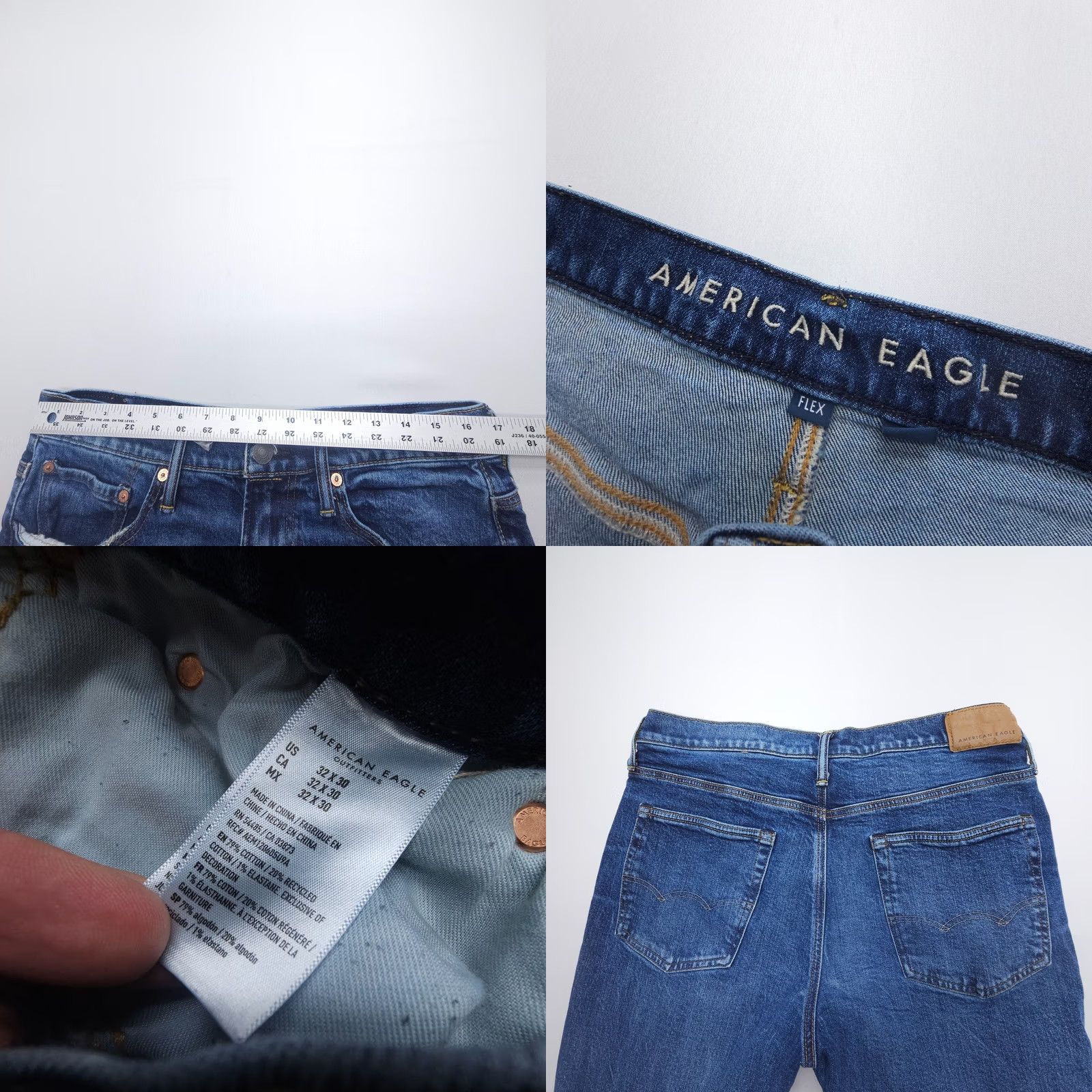 American Eagle Outfitters American Eagle Outfitters Jeans Relaxed Straight Mens 32 x 28 Dark Wash Denim Flex 5-Pocket Pockets Blue Straight Vintage: No Size US 32 / EU 48 - 8 Thumbnail