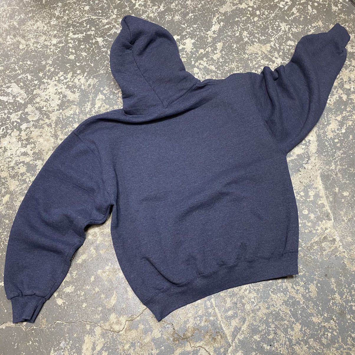 Russell Athletic × Vintage Vintage Russell Athletic Grey/Navy Blank Boxy Hoodie Size US L / EU 52-54 / 3 - 8 Thumbnail