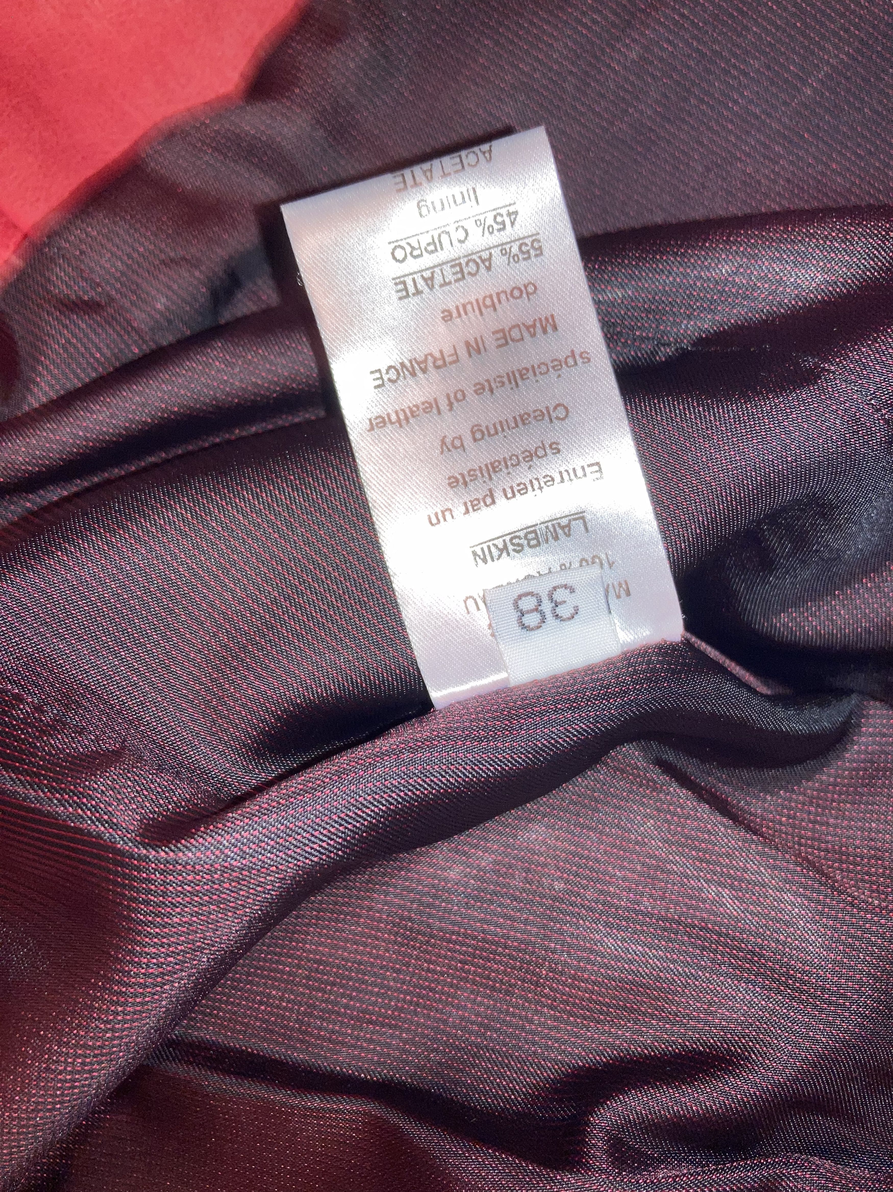 Balmain SS11 Balmain Piercing Red Leather Jacket Size S / US 4 / IT 40 - 4 Thumbnail