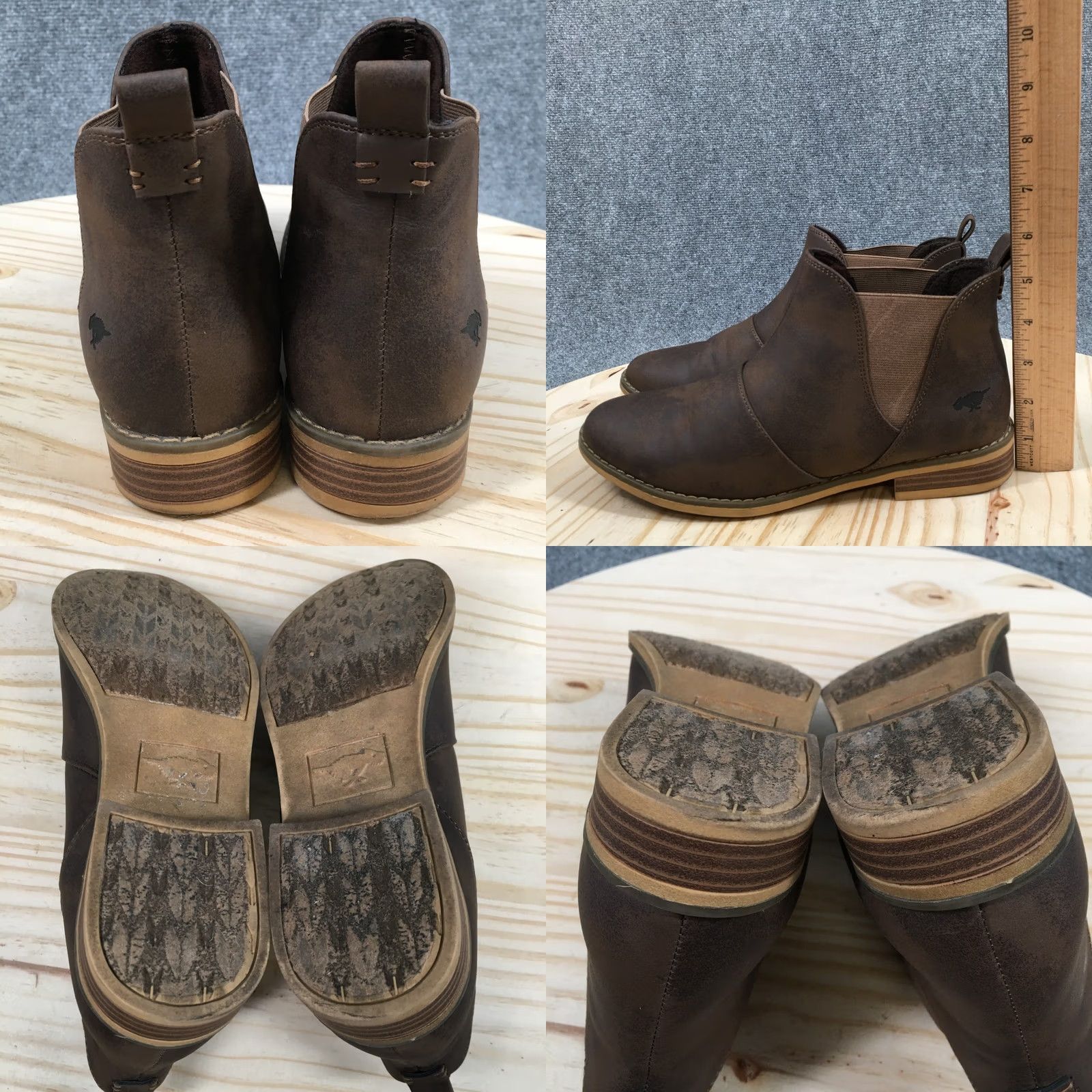 Vintage Rocket Dog Boots Women's 9 Maylon Chelsea Booties Brown Almond Toe Pull On Casual Boots Size US 9 / IT 39 - 8 Thumbnail