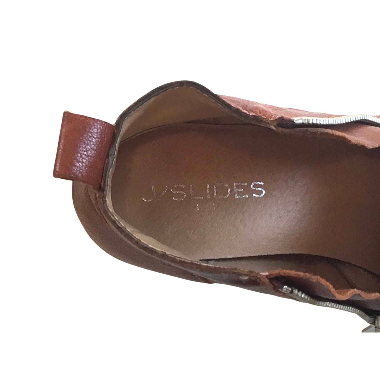 J/Slides J Slides NYC Wedge Zipper Booties Brown White Soles 8.5M Size US 8.5 / IT 38.5 - 3 Thumbnail