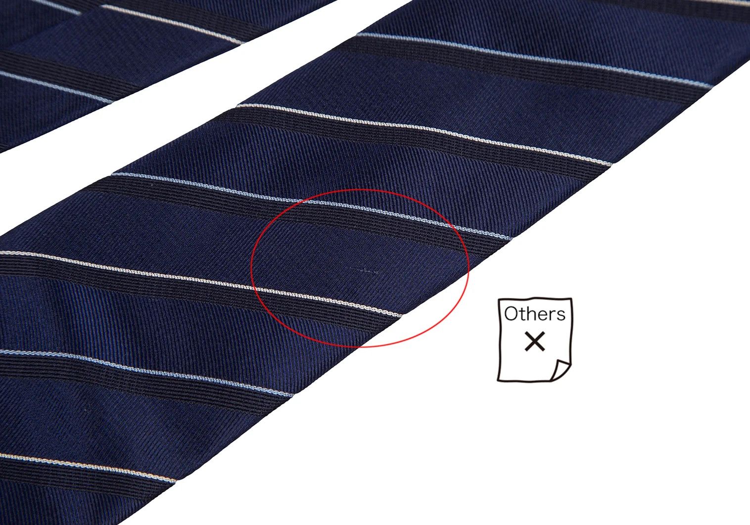 Emporio Armani Silk Regimental Stripe Tie in Blue Size ONE SIZE - 5 Thumbnail