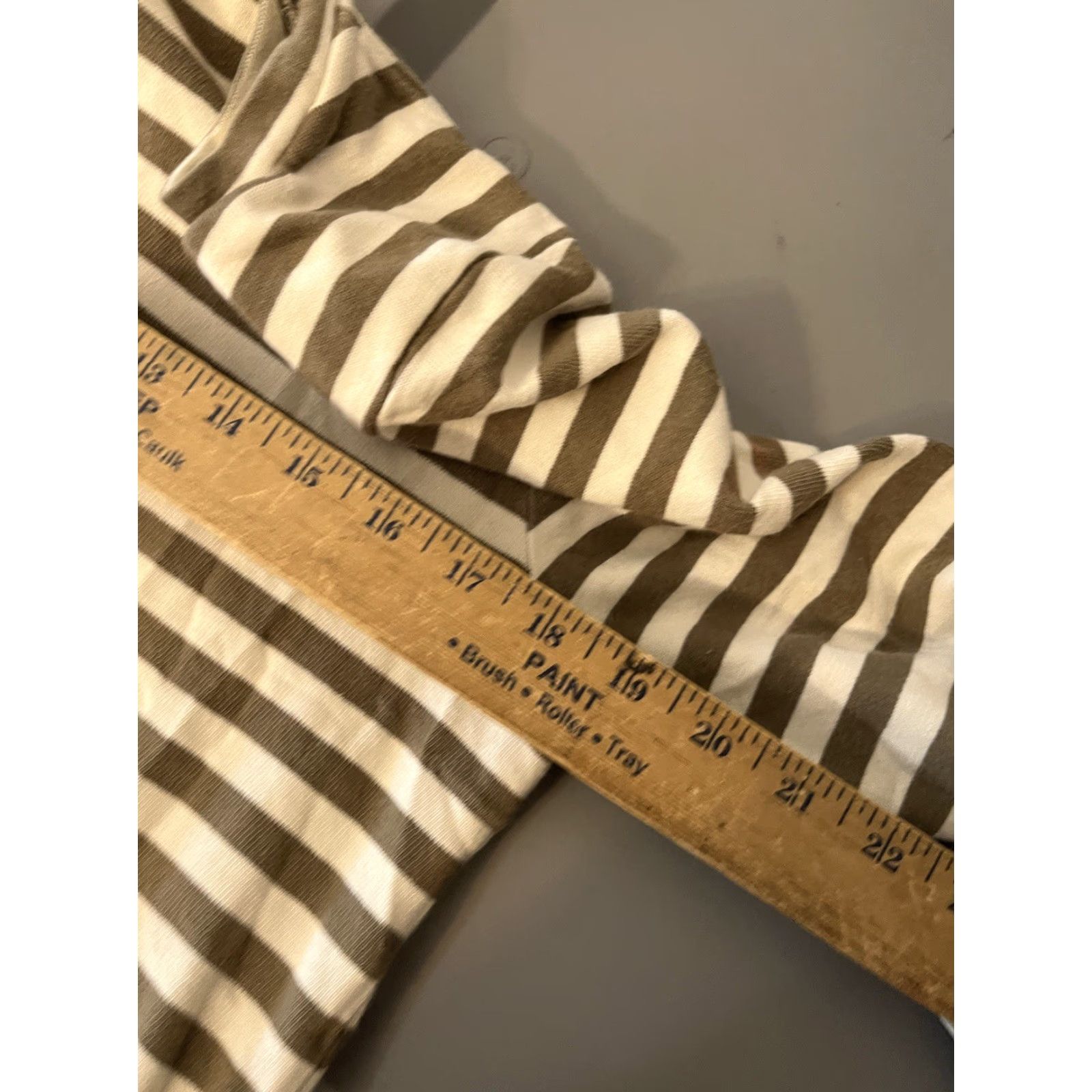 Banana Republic Banana Republic Sweatshirt Womens M Brown Cream Stripe Cotton Pullover Split He Shirt Size M / US 6-8 / IT 42-44 - 5 Thumbnail