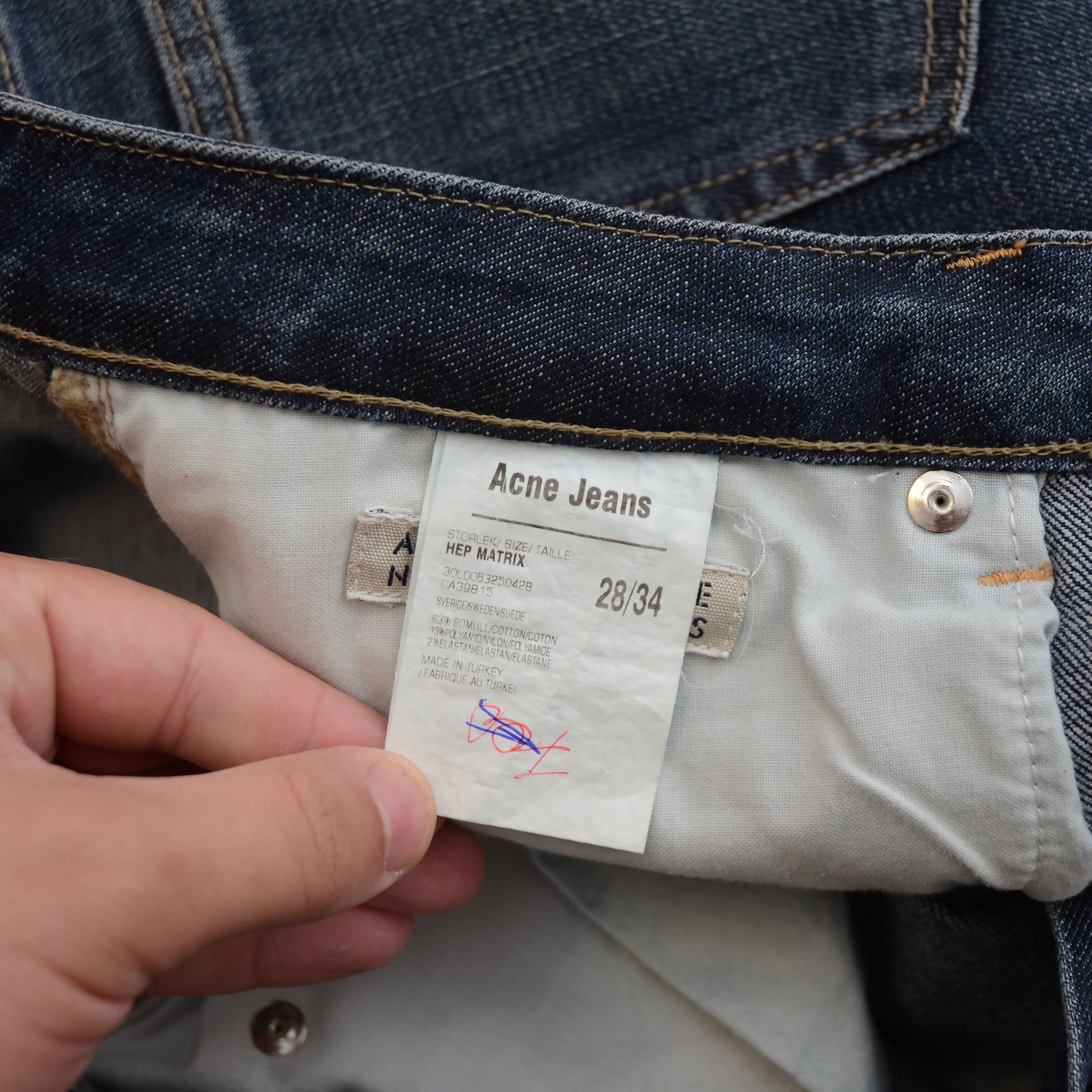 Acne Studios Vintage Acne Jeans Hep Matrix Relax Straight W28 L34 Y2K Size 28" / US 6 / IT 42 - 15 Thumbnail