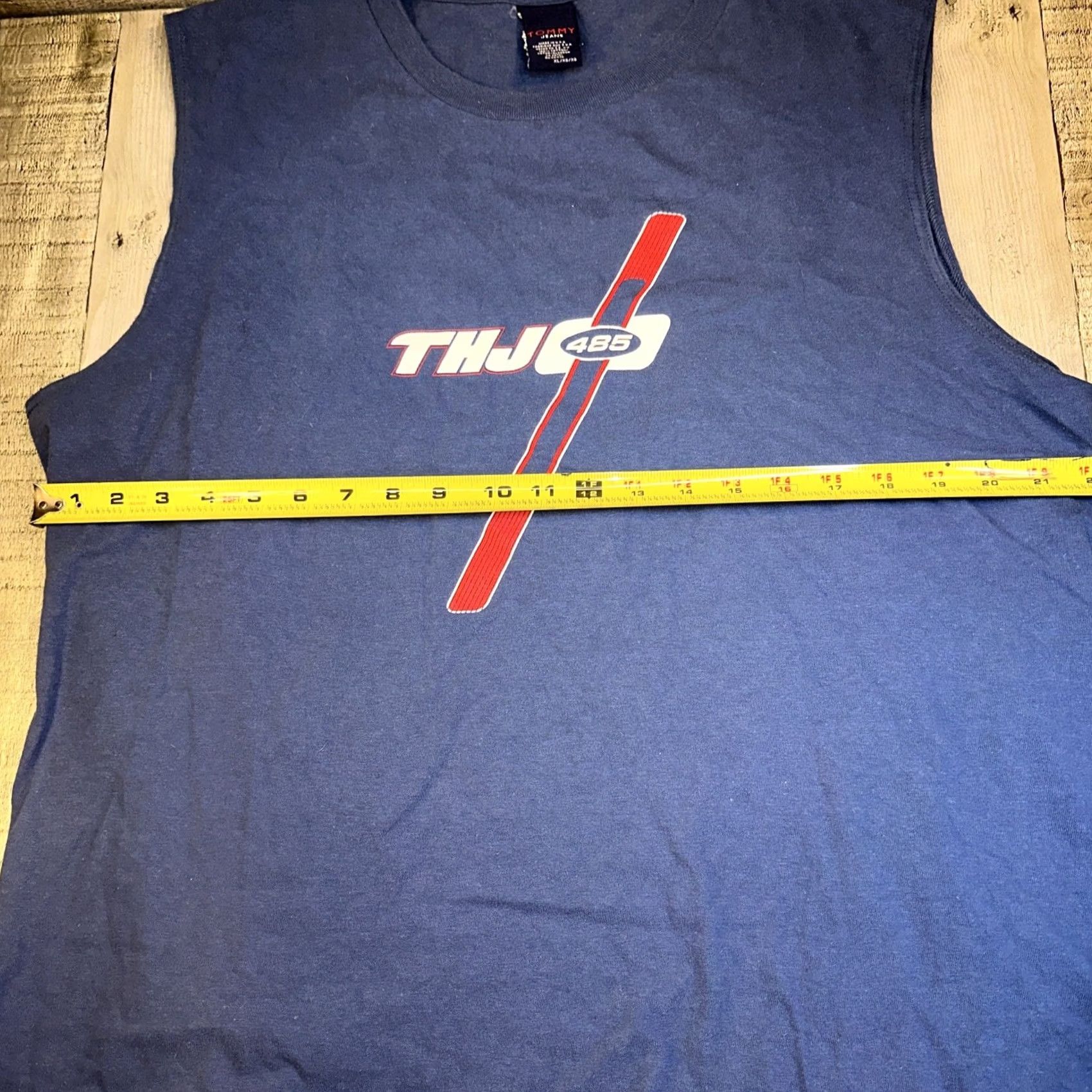 Tommy Hilfiger VINTAGE Tommy Jeans Tank Top Shirt XL Men Blue Size US XL / EU 56 / 4 - 4 Thumbnail