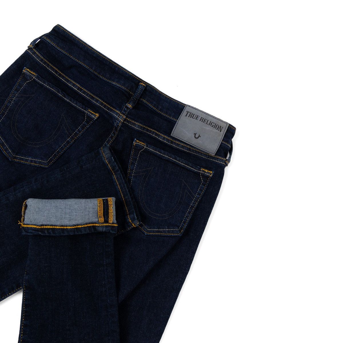 True Religion True Religion New Halle Womens Jeans Dark Blue Stretch Slim Size 28" / US 6 / IT 42 - 4 Thumbnail