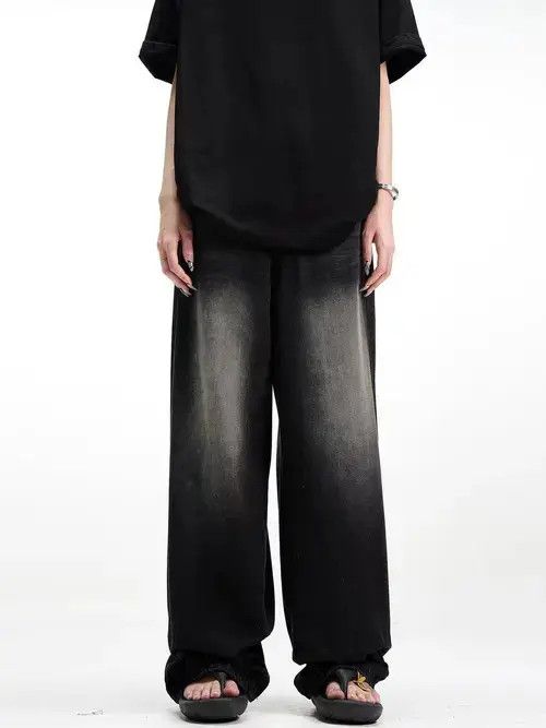 Japanese Brand × Jean Vintage washed and draped loose wide leg jeans Size US 32 / EU 48 - 2 Thumbnail