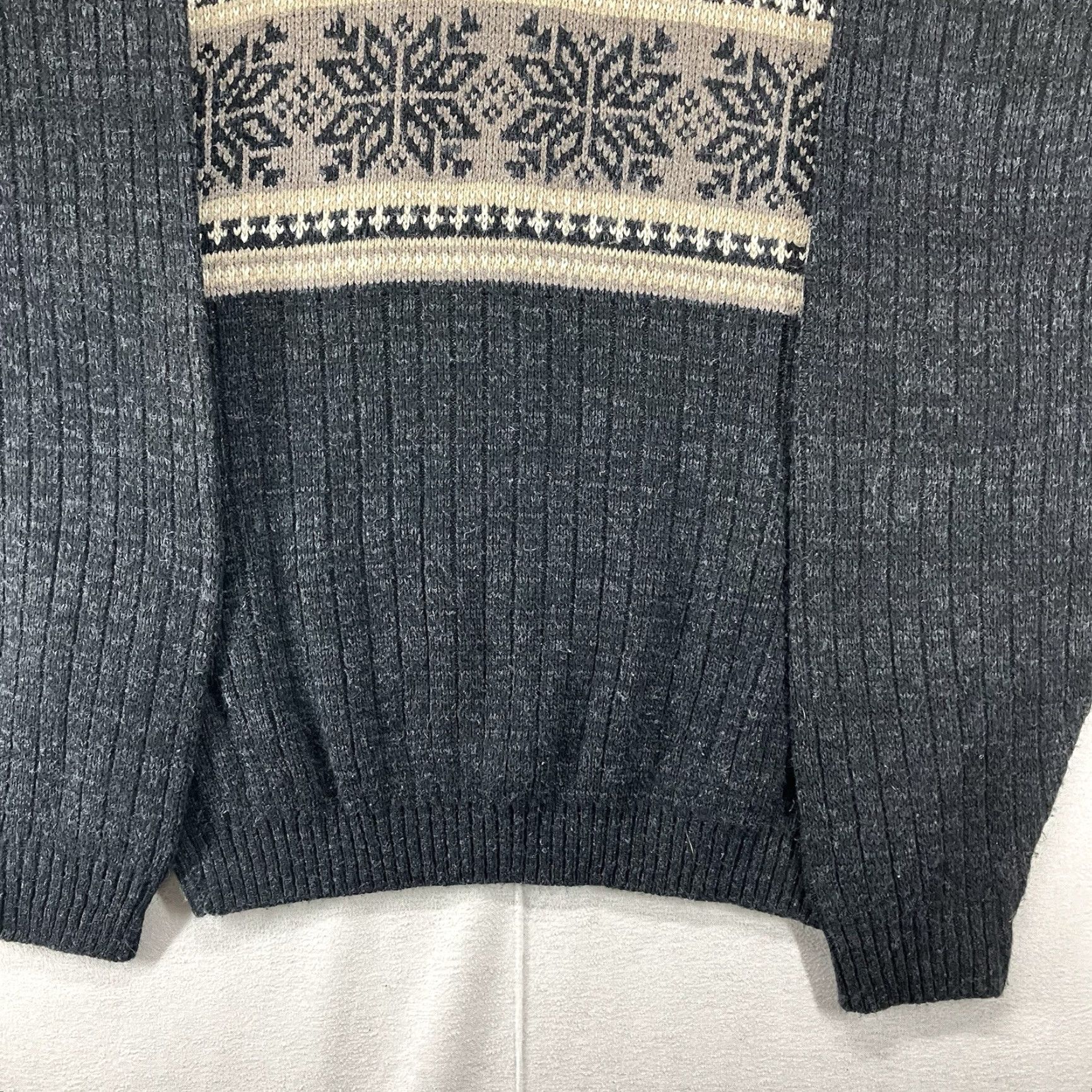Vintage VINTAGE David Taylor Sweater Mens LT TALL Fair Isle Knit Pullover Black Crew Neck Long Sleeve 90s USA Pullover Jumper Knit Casual Size US L / EU 52-54 / 3 - 6 Thumbnail