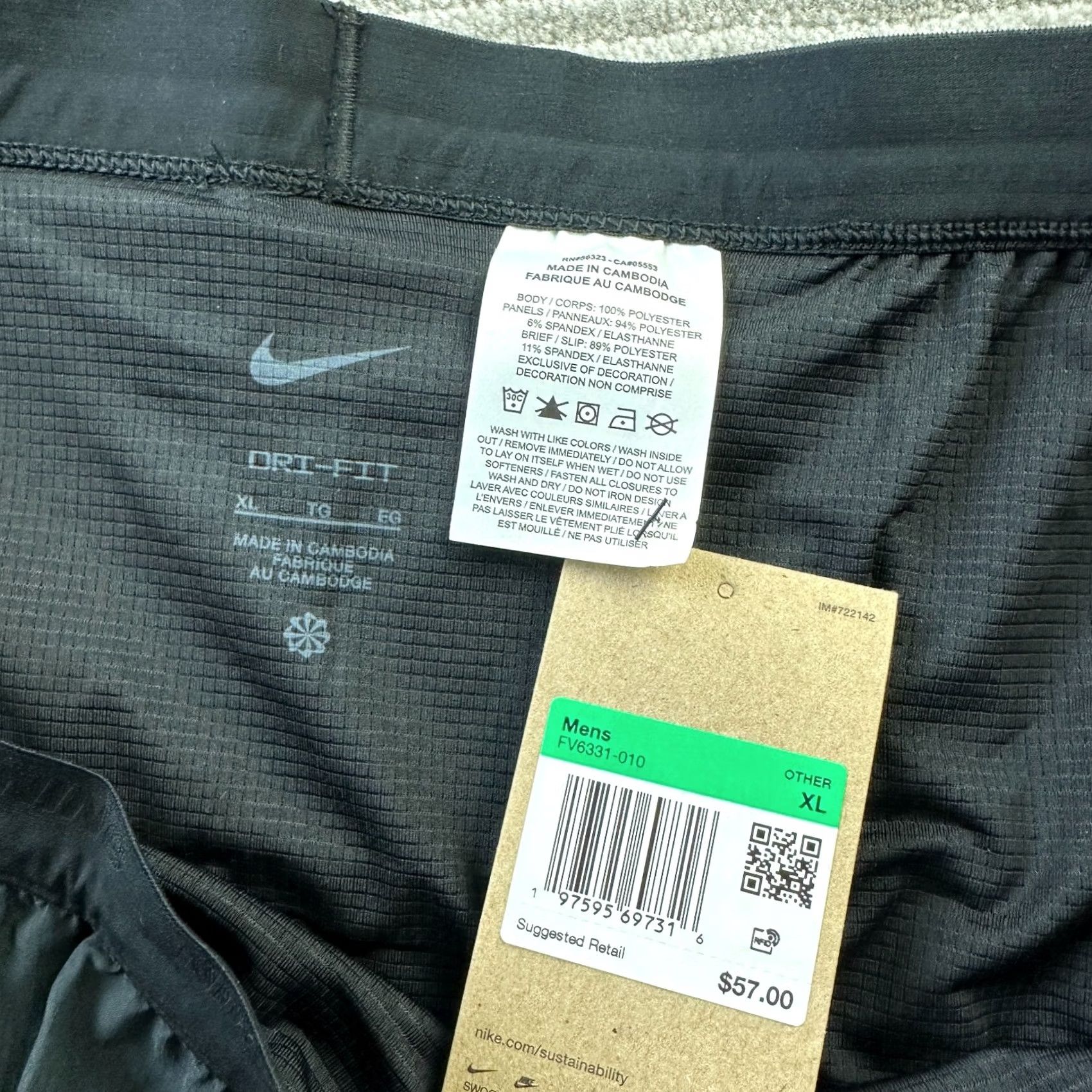 Nike Nike Flex Stride Running Shorts Mens XL Black 5" Lined Chicago Marathon Size US 36 / EU 52 - 6 Thumbnail