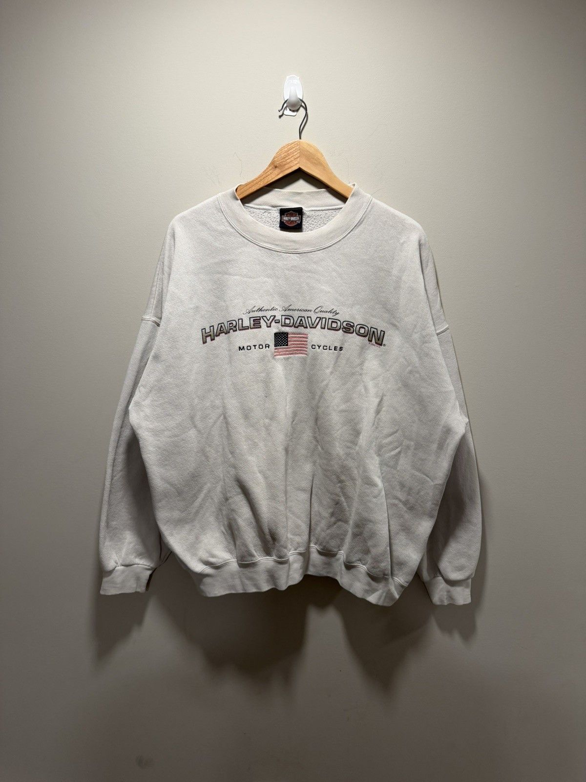 Harley Davidson Vintage Harley Davidson Sweatshirt Mens X-Large USA flag Size US XL / EU 56 / 4 - 3 Thumbnail