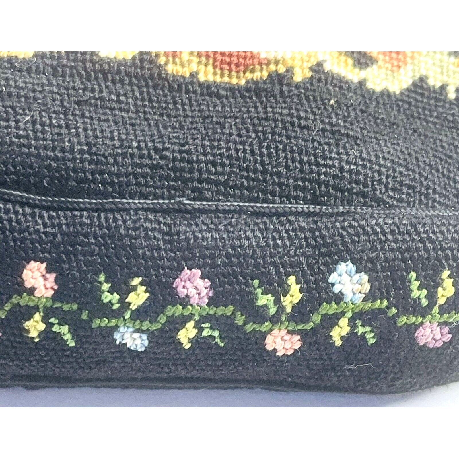 Other Vintage Needlepoint Purse Clutch Handbag Bag Floral Design 7 Size ONE SIZE - 3 Thumbnail