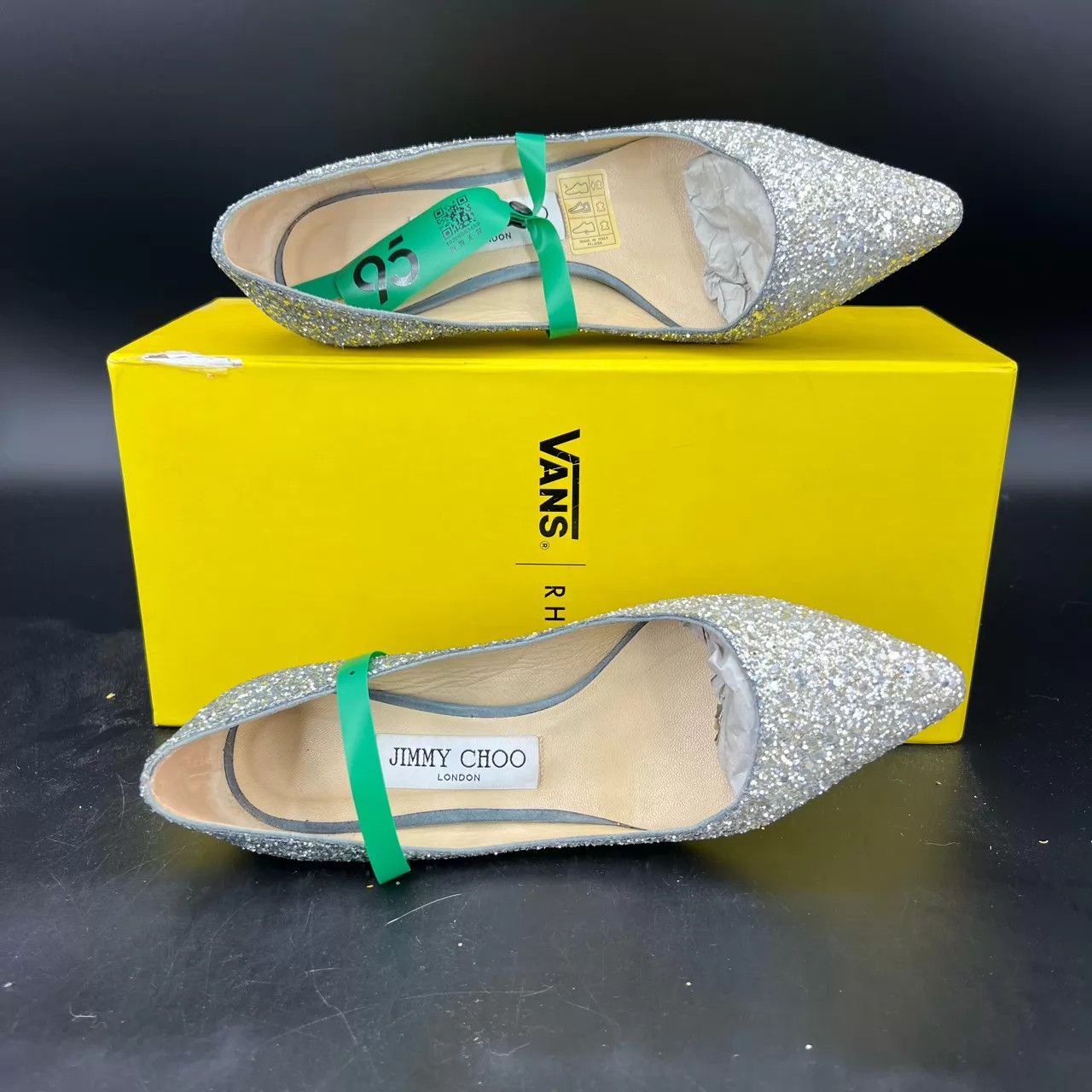 Jimmy Choo Jimmy Choo Silver Sequin Heels 36 Near New Box Size US 5.5 / IT 35.5 - 6 Thumbnail