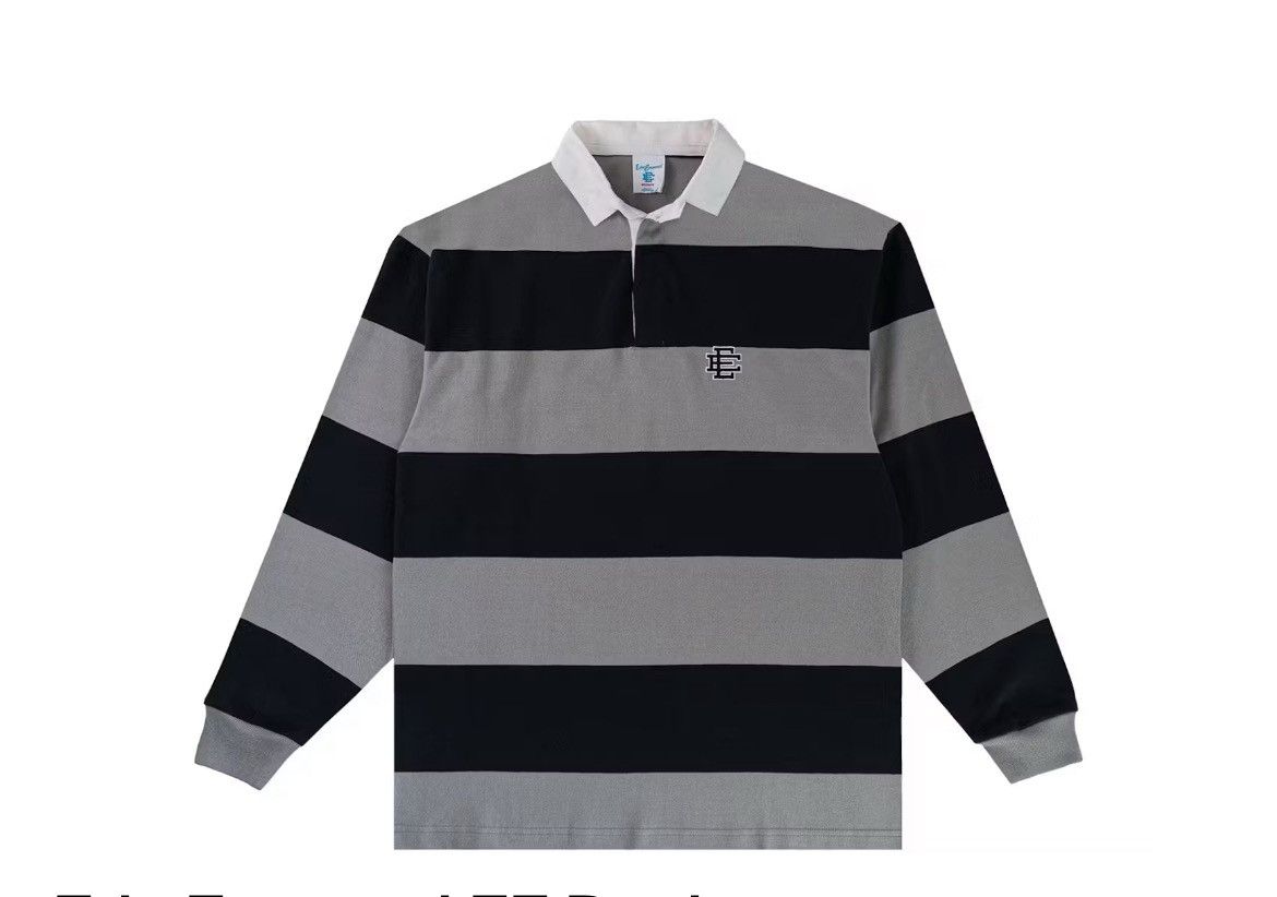 Eric Emanuel Eric Emanuel EE grey & black rugby polo shirt Size US L / EU 52-54 / 3 - 1 Thumbnail