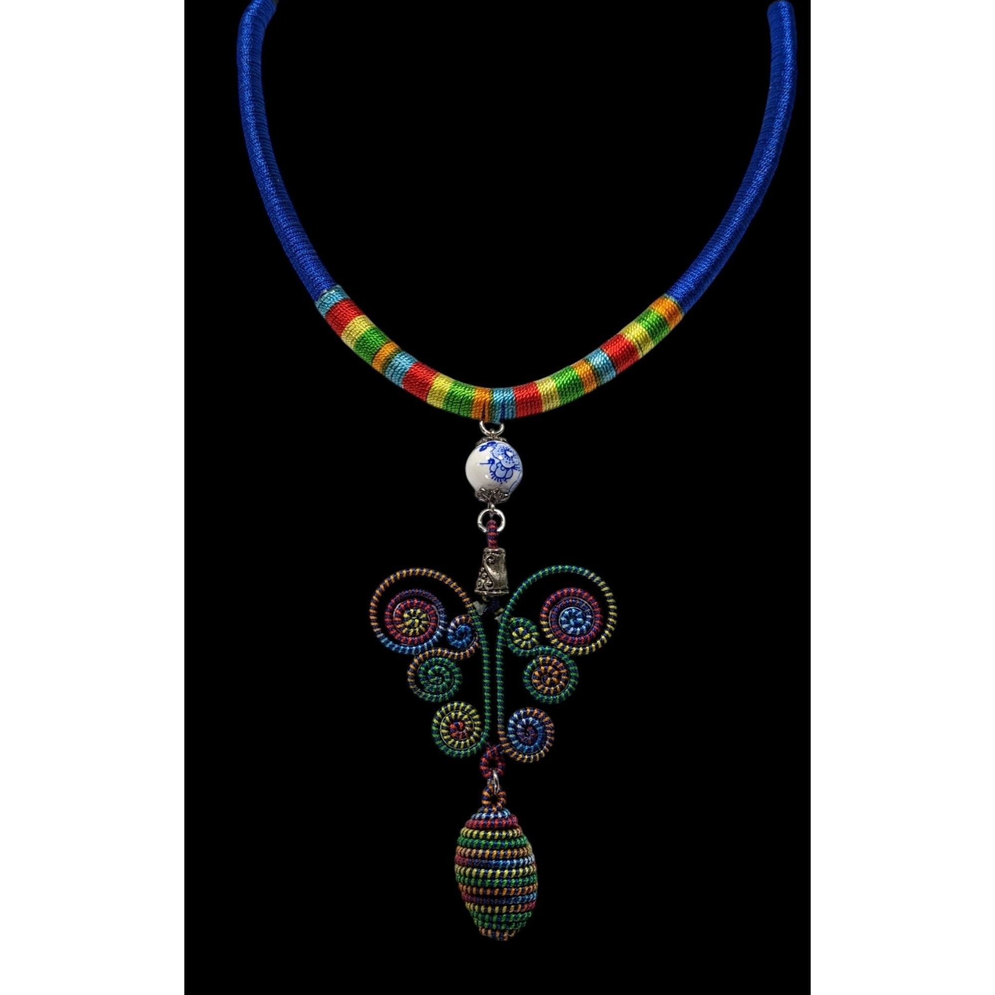 Other Rainbow Fairycore Wire And Thread Statement Pendant Necklace Size ONE SIZE - 2 Thumbnail
