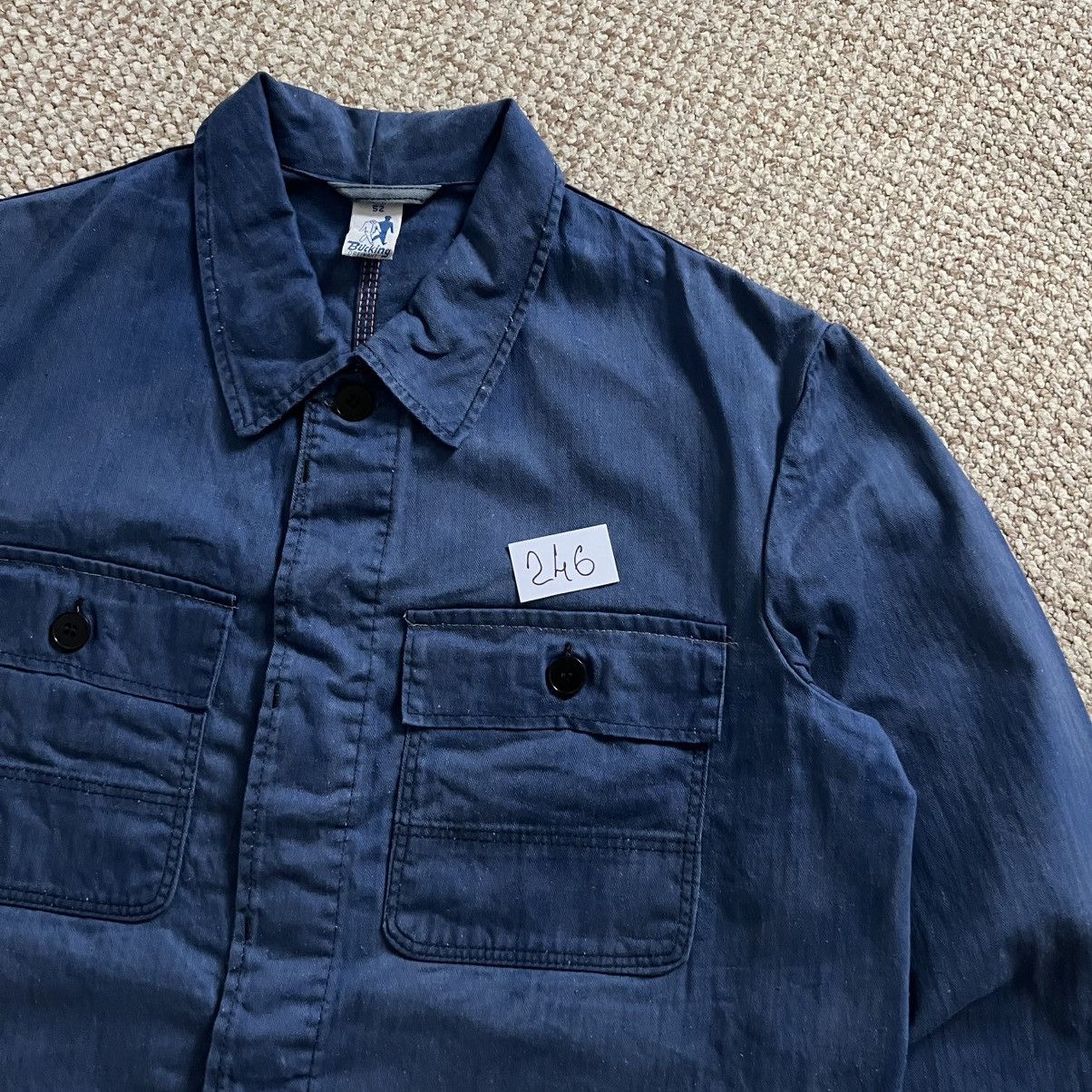Vintage German herringbone hbt sun faded works vintage jacket Size US L / EU 52-54 / 3 - 8 Thumbnail