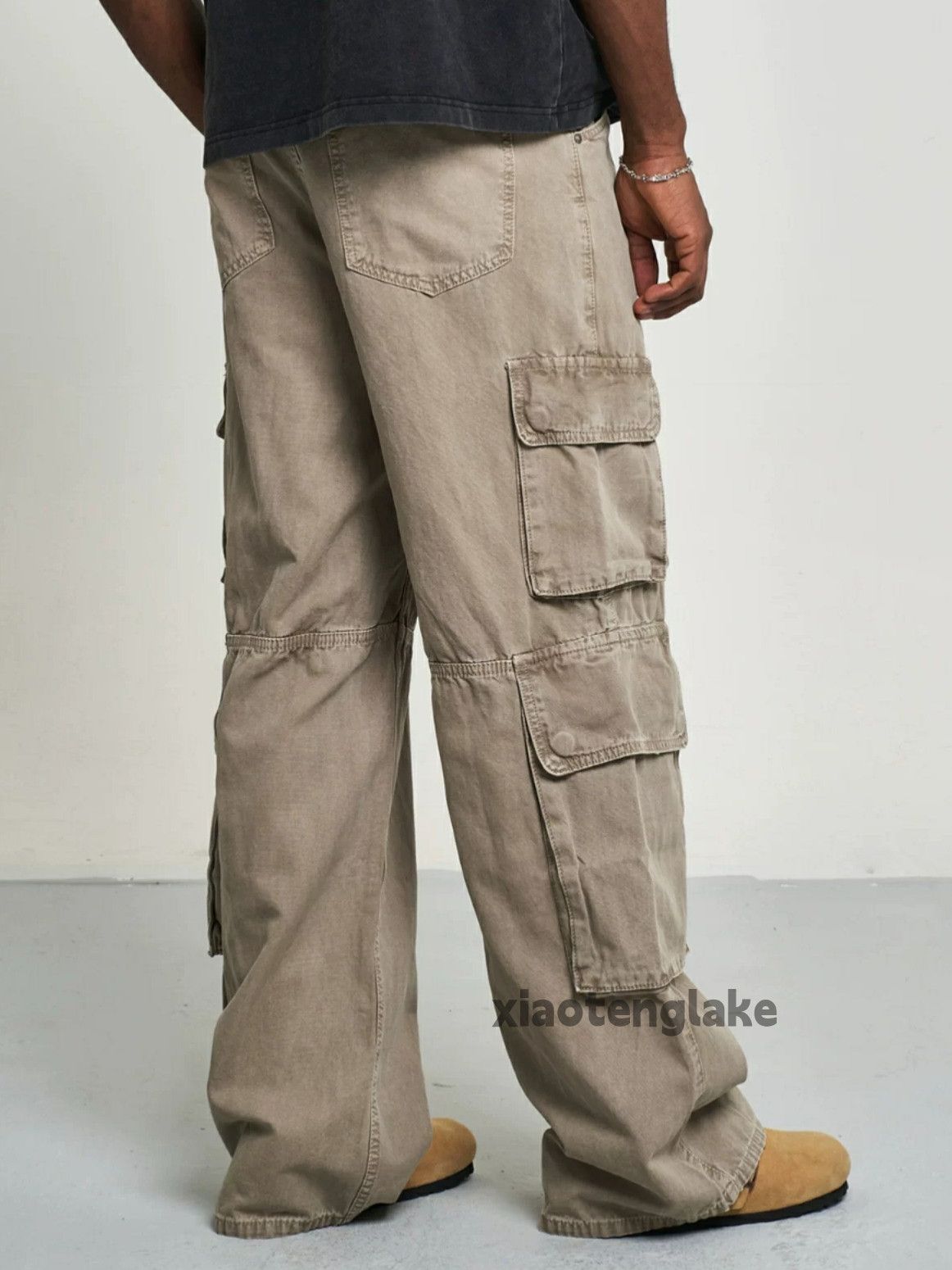 Designer × Vintage washed faded loose baggy skate hiphop cargo pants Size US 32 / EU 48 - 3 Thumbnail