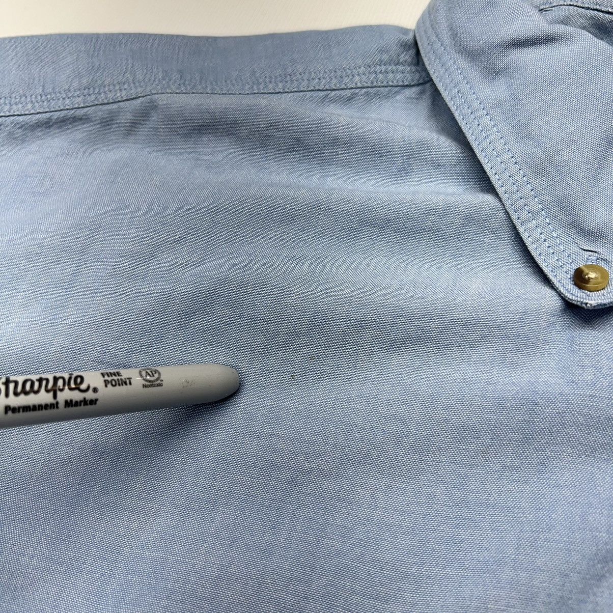 Cabelas × Vintage Cabelas Button Down Shirt Blue Short Sleeve Outdoor Gear Size US XXL / EU 58 / 5 - 13 Thumbnail