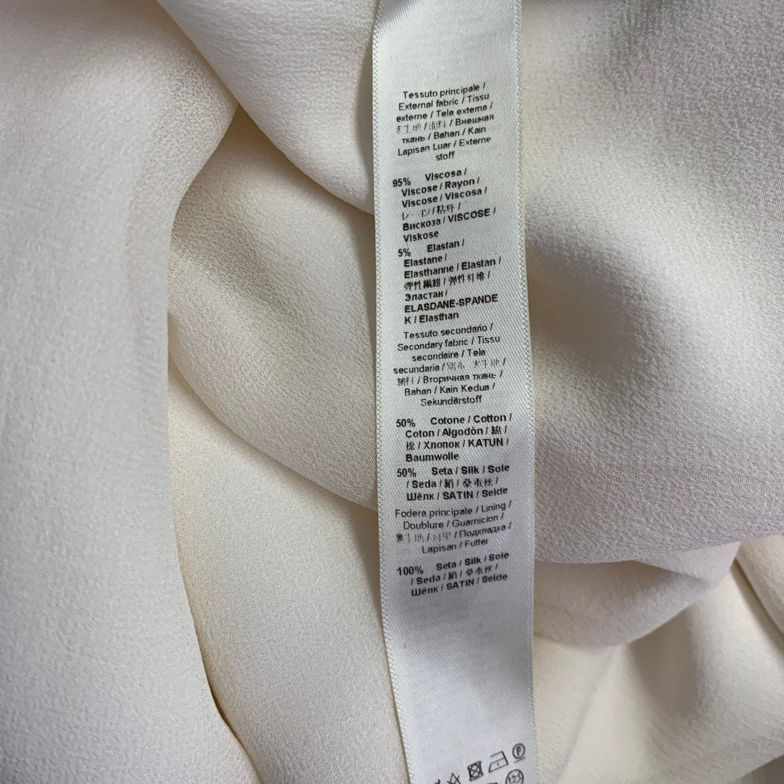 Roberto Cavalli Size 12 Cream Viscose Blend Rhinestones Evening Gown Size XL / US 12-14 / IT 48-50 - 10 Thumbnail