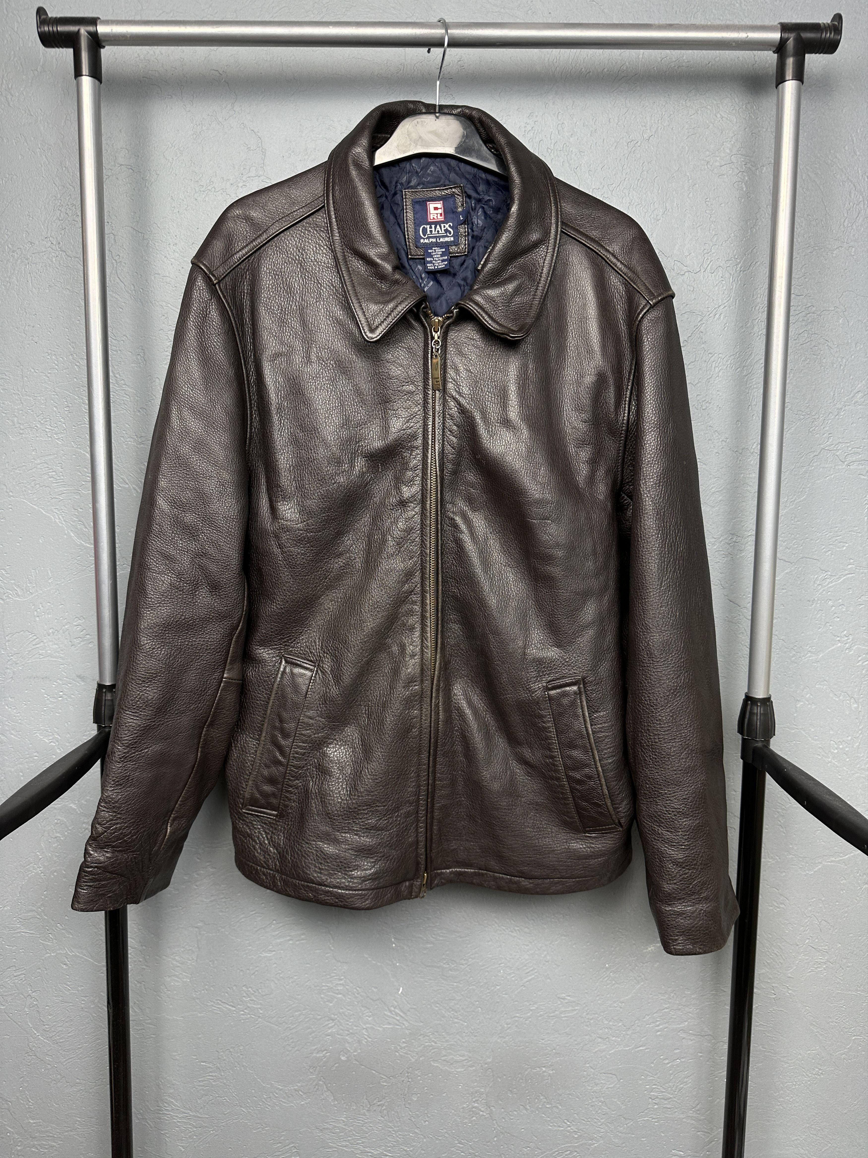 Chaps Ralph Lauren Chaps Ralph Lauren Vintage Mens Leather Jacket Size US L / EU 52-54 / 3 - 1 Thumbnail