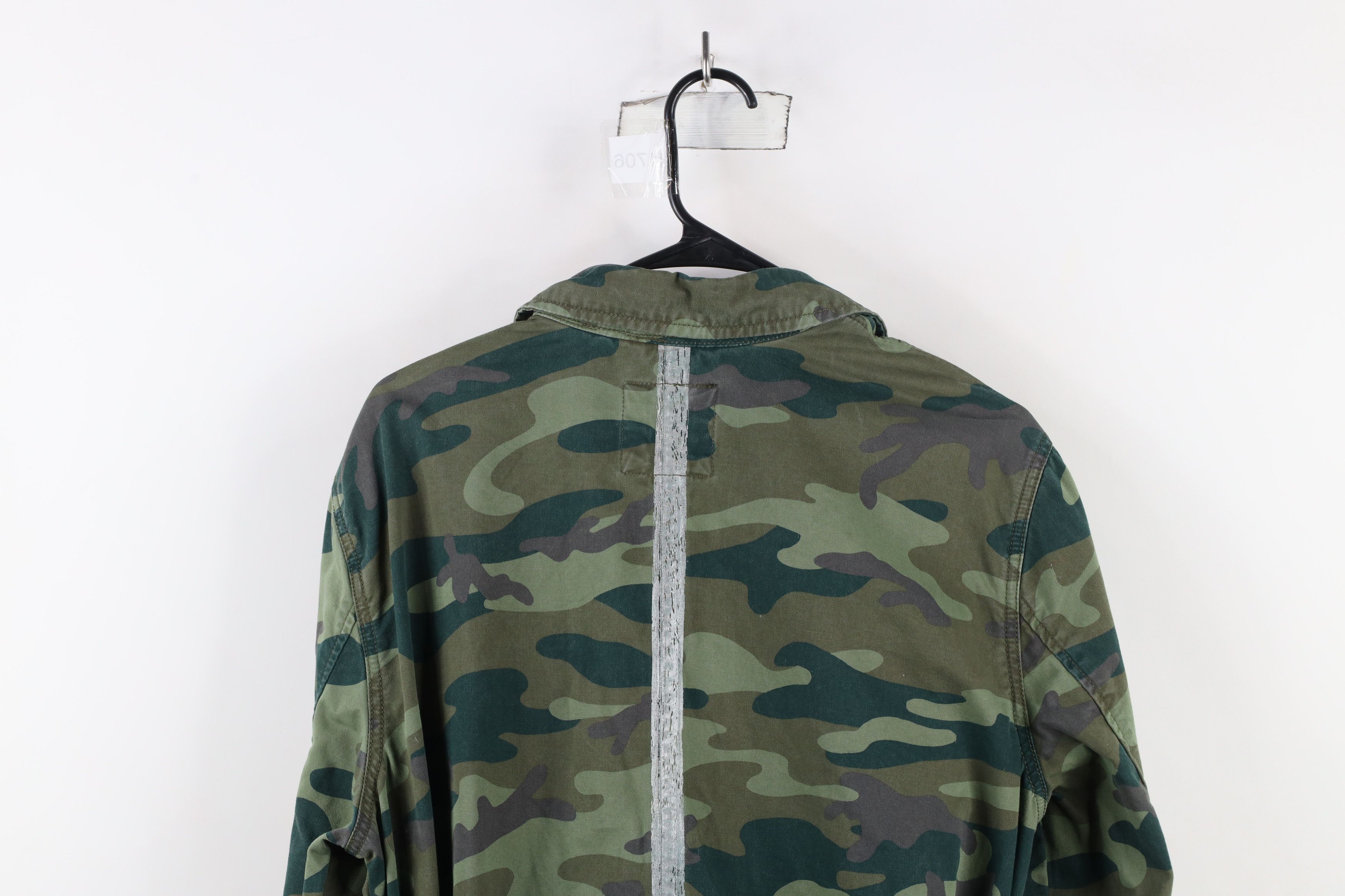 Gap × Vintage Vintage Y2K Gap Belted Camouflage Military Field Jacket Coat Size XL / US 12-14 / IT 48-50 - 14 Thumbnail