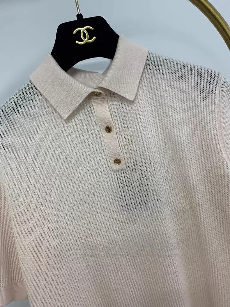 Loro Piana Loro Piana Pink Wool Collar Short Sleeve Size XS / US 0-2 / IT 36-38 - 2 Thumbnail