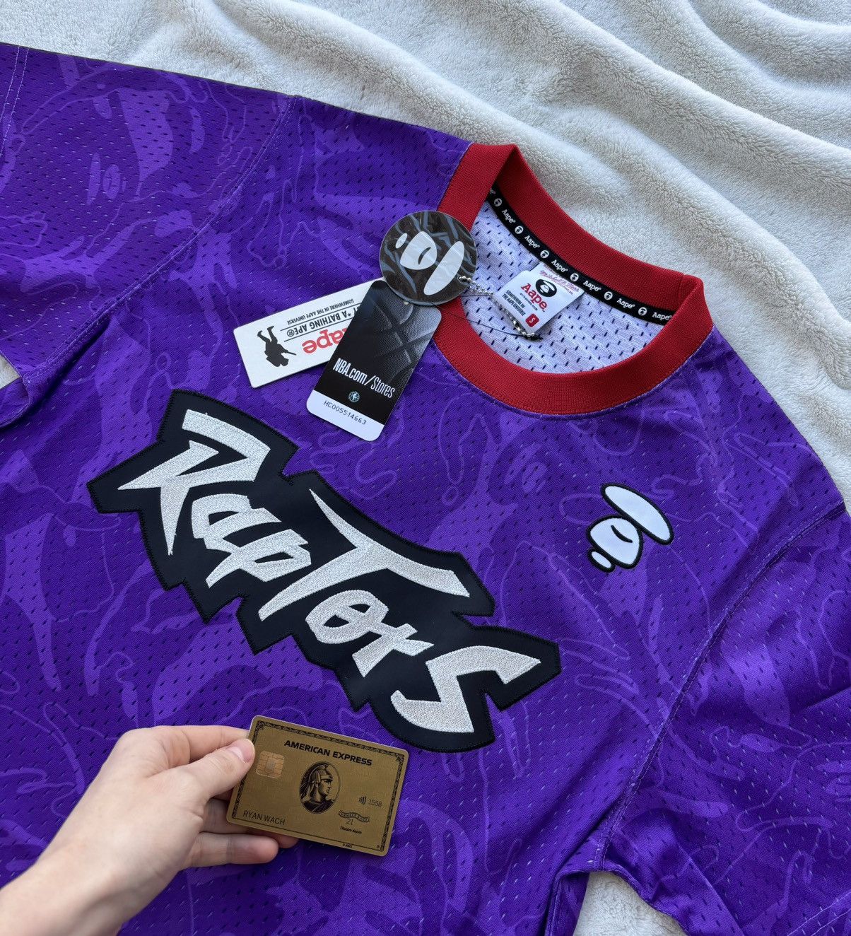 Bape × NBA Bape x Raptors NBA Purple Camo Jersey Size US S / EU 44-46 / 1 - 2 Thumbnail