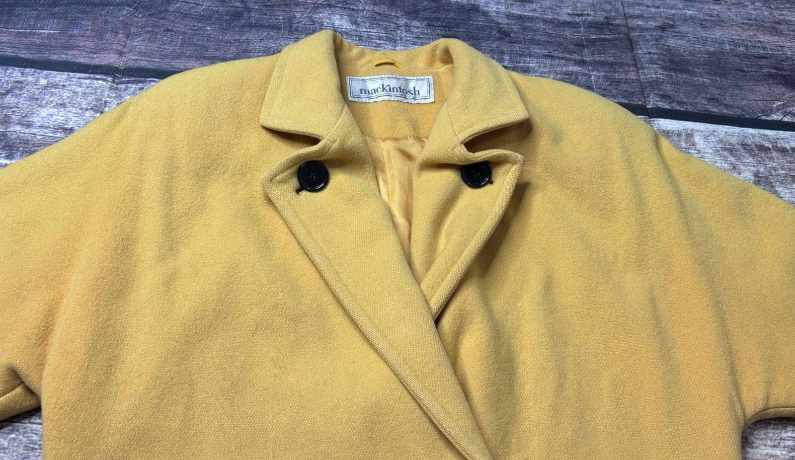 Mackintosh Mackintosh Pea Coat Women's Size 6 Pure Wool Yellow VTG USA Size M / US 6-8 / IT 42-44 - 4 Thumbnail