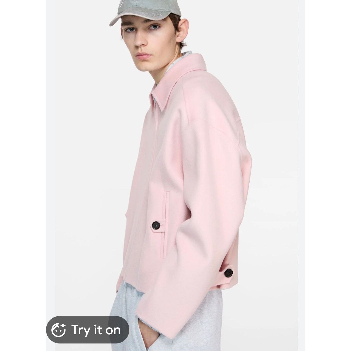 Acne Studios Acne Studios Cashmere Wool Jacket Baby Pink IT 50 EU 50 Size US M / EU 48-50 / 2 - 1 Thumbnail