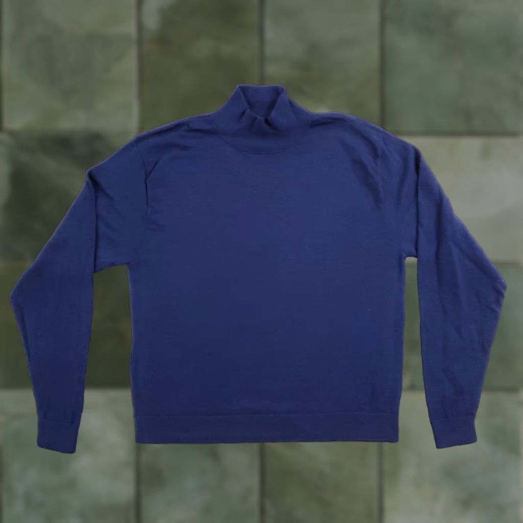 Pendleton Pendleton Sweater Womens XL Blue Pullover Turtleneck 100% Wool Knit Solid Long Sleeve Made in USA Womens XL Wool Pullover Size XL / US 12-14 / IT 48-50 - 1 Thumbnail