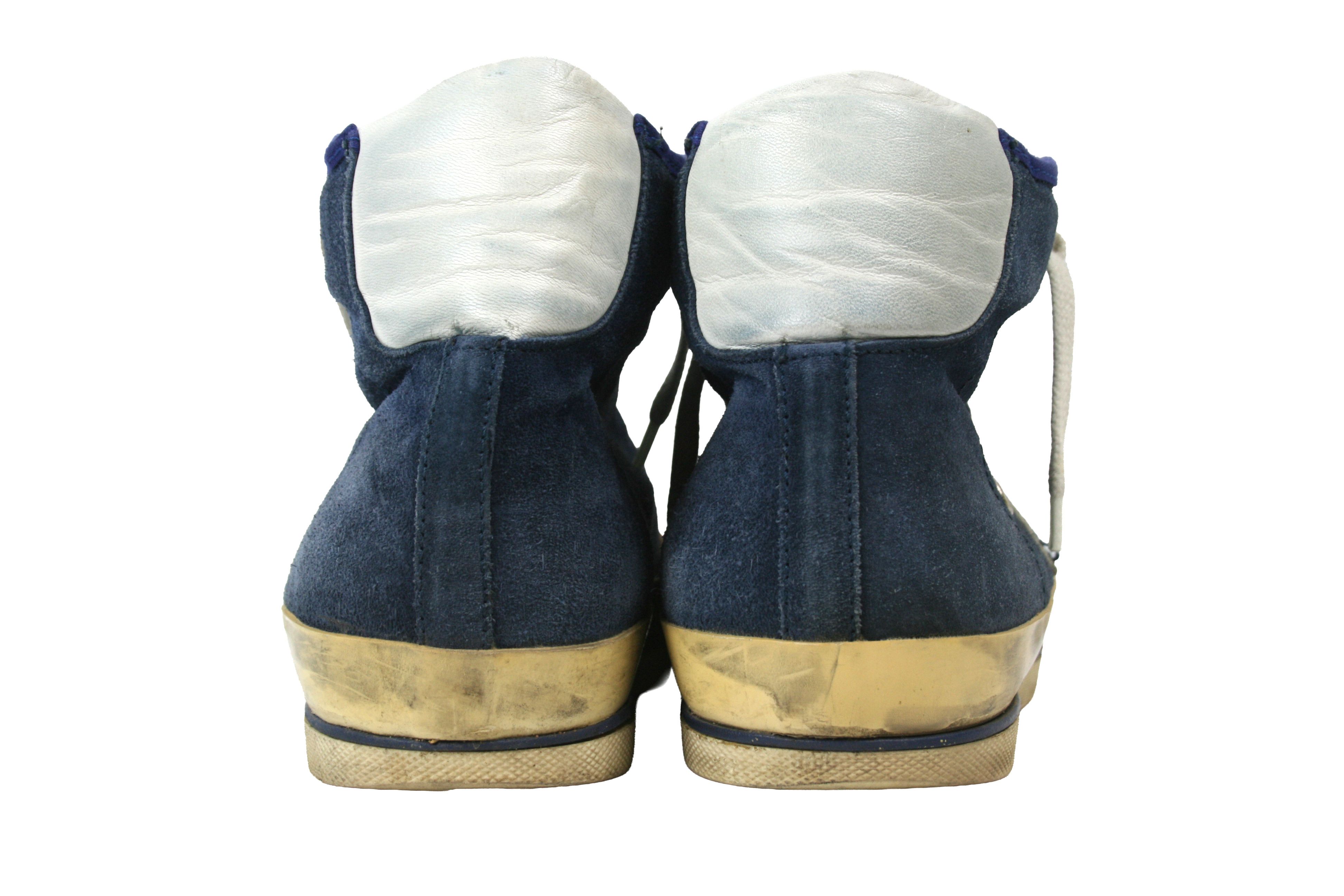 Philippe Model PRSX Suede Grunge Distressed High Top Sneakers Size US 8 / EU 41 - 10 Thumbnail