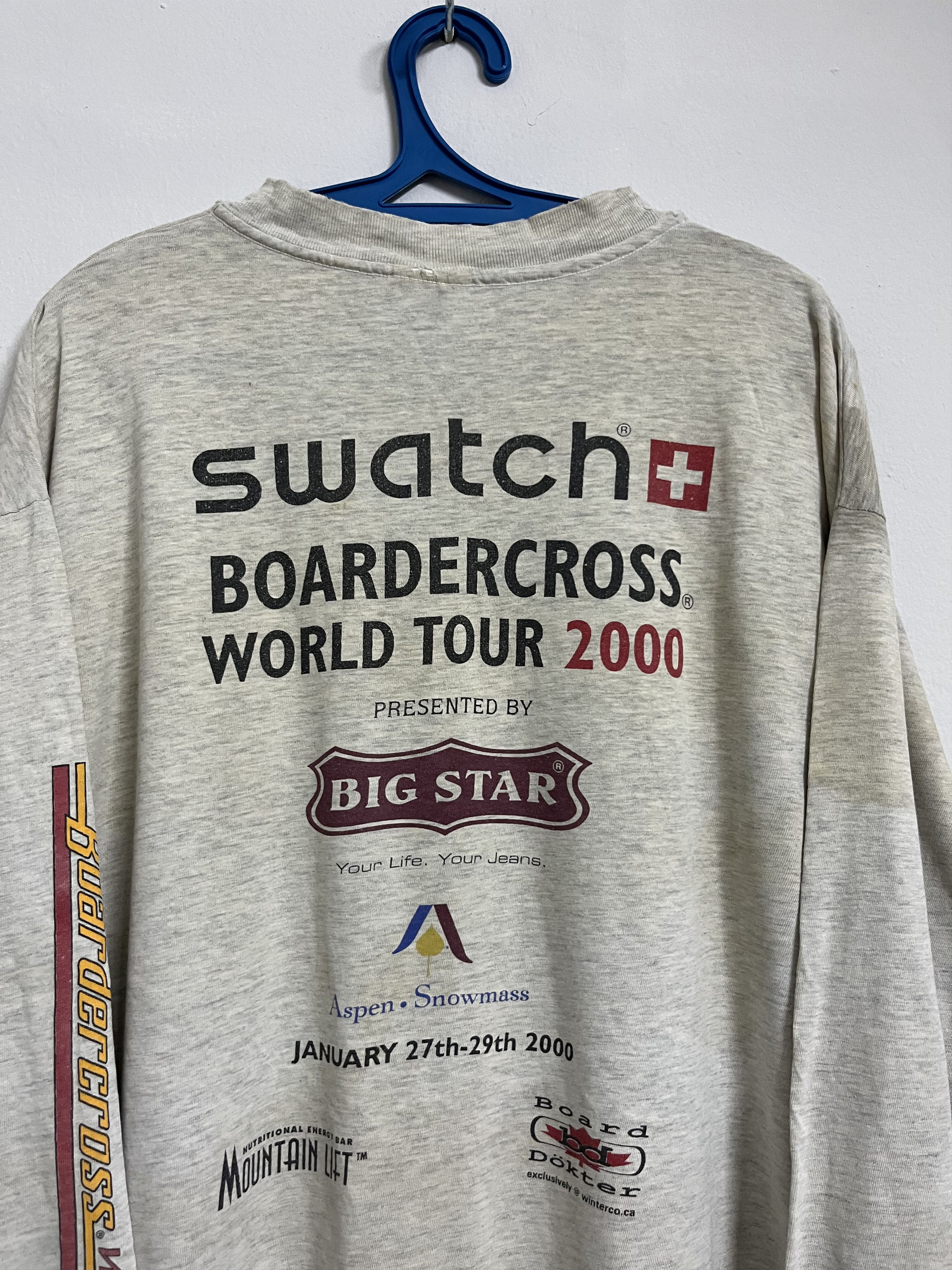 Swatch 🔥 Y2K Distressed BOARDERCROSS WORLD TOUR By Big Star Size US L / EU 52-54 / 3 - 2 Thumbnail