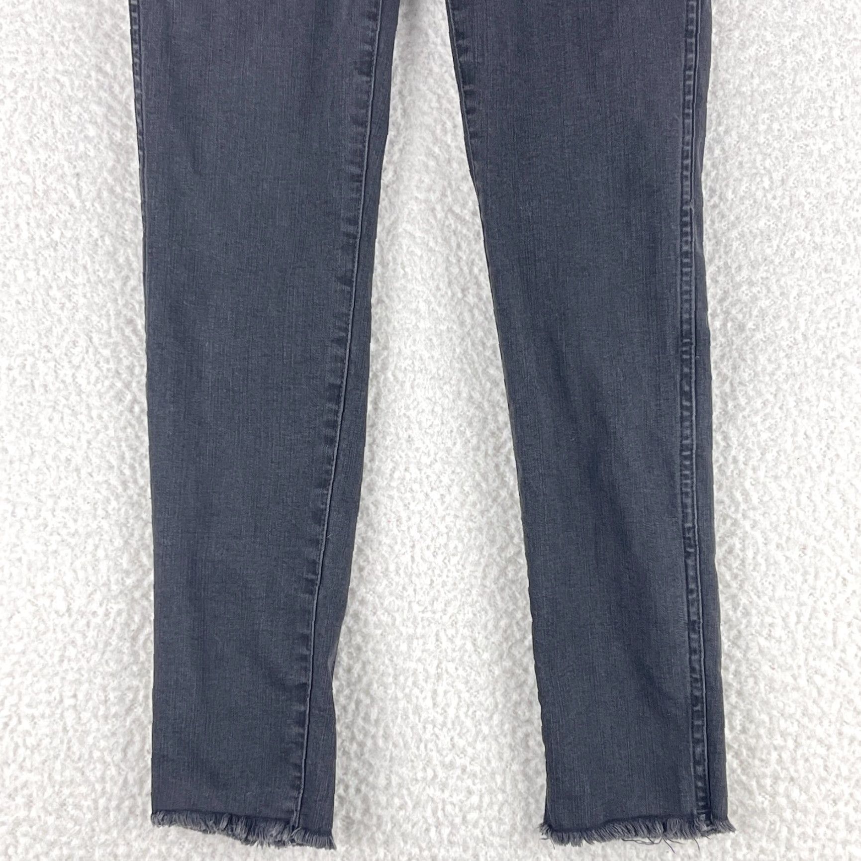 Madewell Madewell Jeans Womens 27 Black Denim 10" High-Rise Skinny Raw Hem Casual Size 27" / US 4 / IT 40 - 3 Thumbnail
