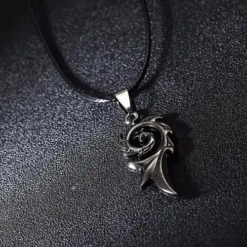 Jewelry Cool Leather Chain Pendant Necklace Size ONE SIZE - 4 Thumbnail