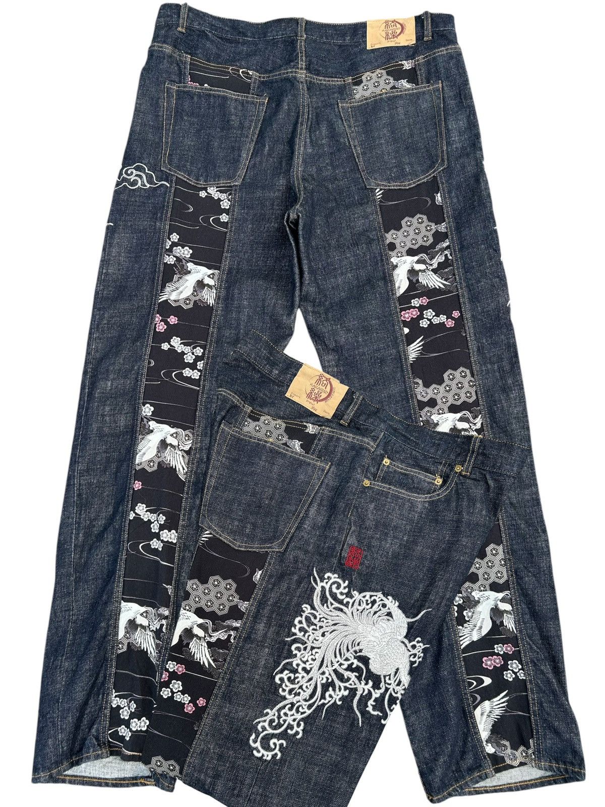 Kapital RARE' KARAKURI Japanese Embroidered Vintage Denim Jeans Size US 42 / EU 58 - 4 Thumbnail