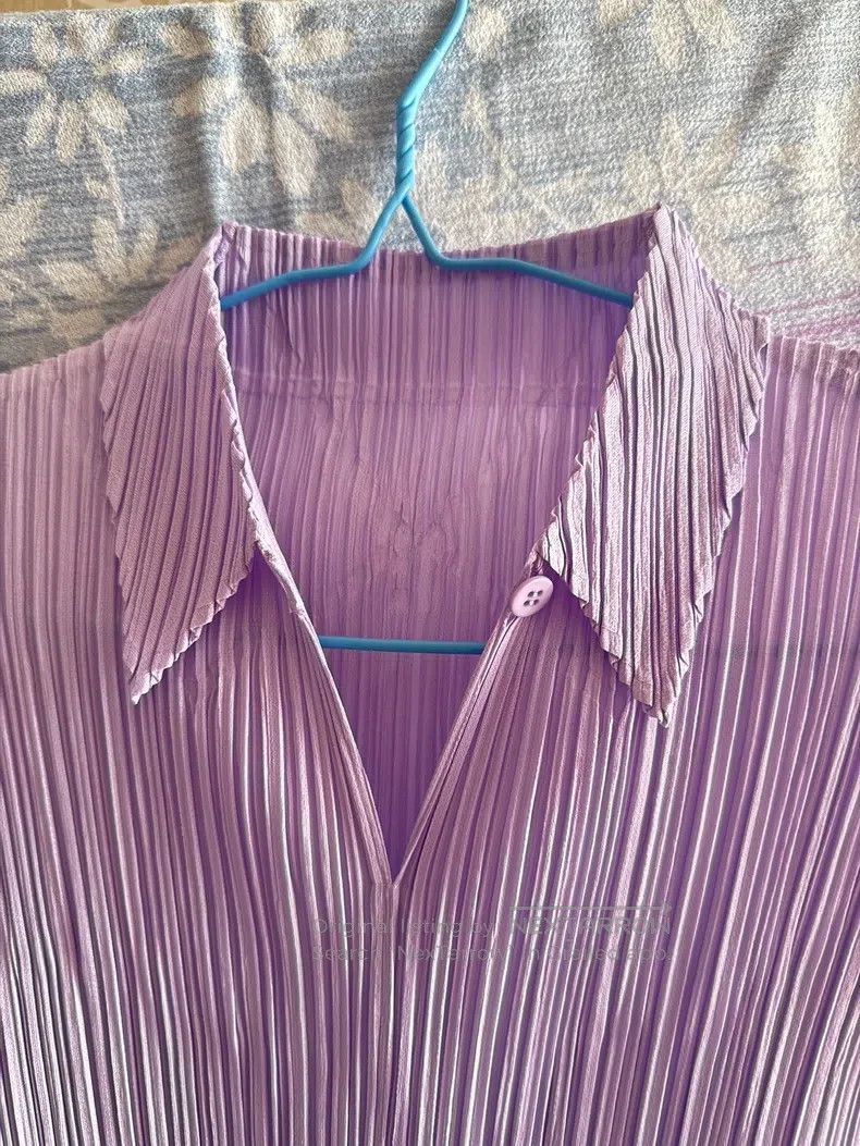 Issey Miyake Issey Miyake Purple Half Sleeve Size M / US 6-8 / IT 42-44 - 2 Thumbnail