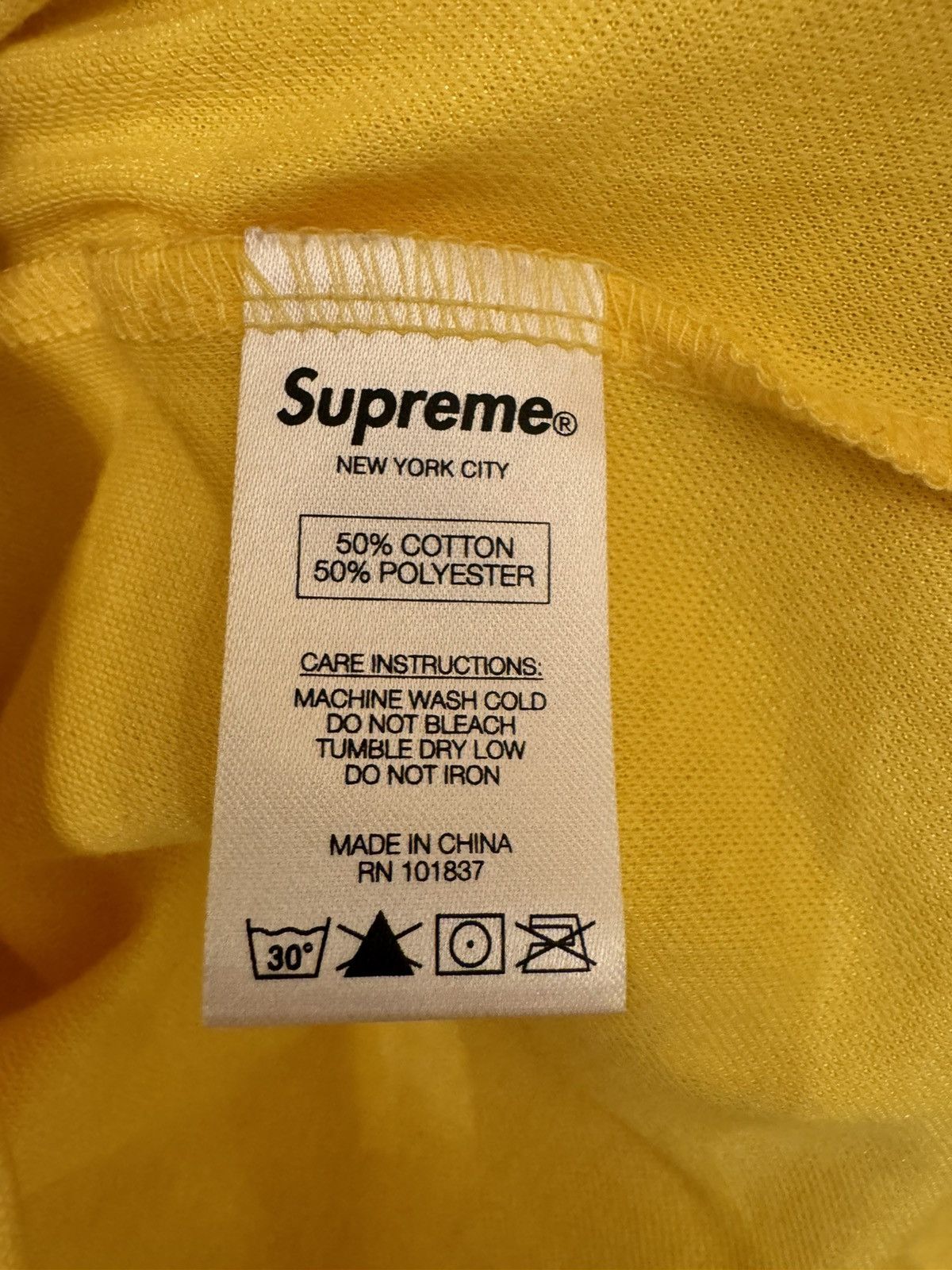 Supreme Supreme Logo Yellow Long sleeve shirt Size US M / EU 48-50 / 2 - 6 Thumbnail
