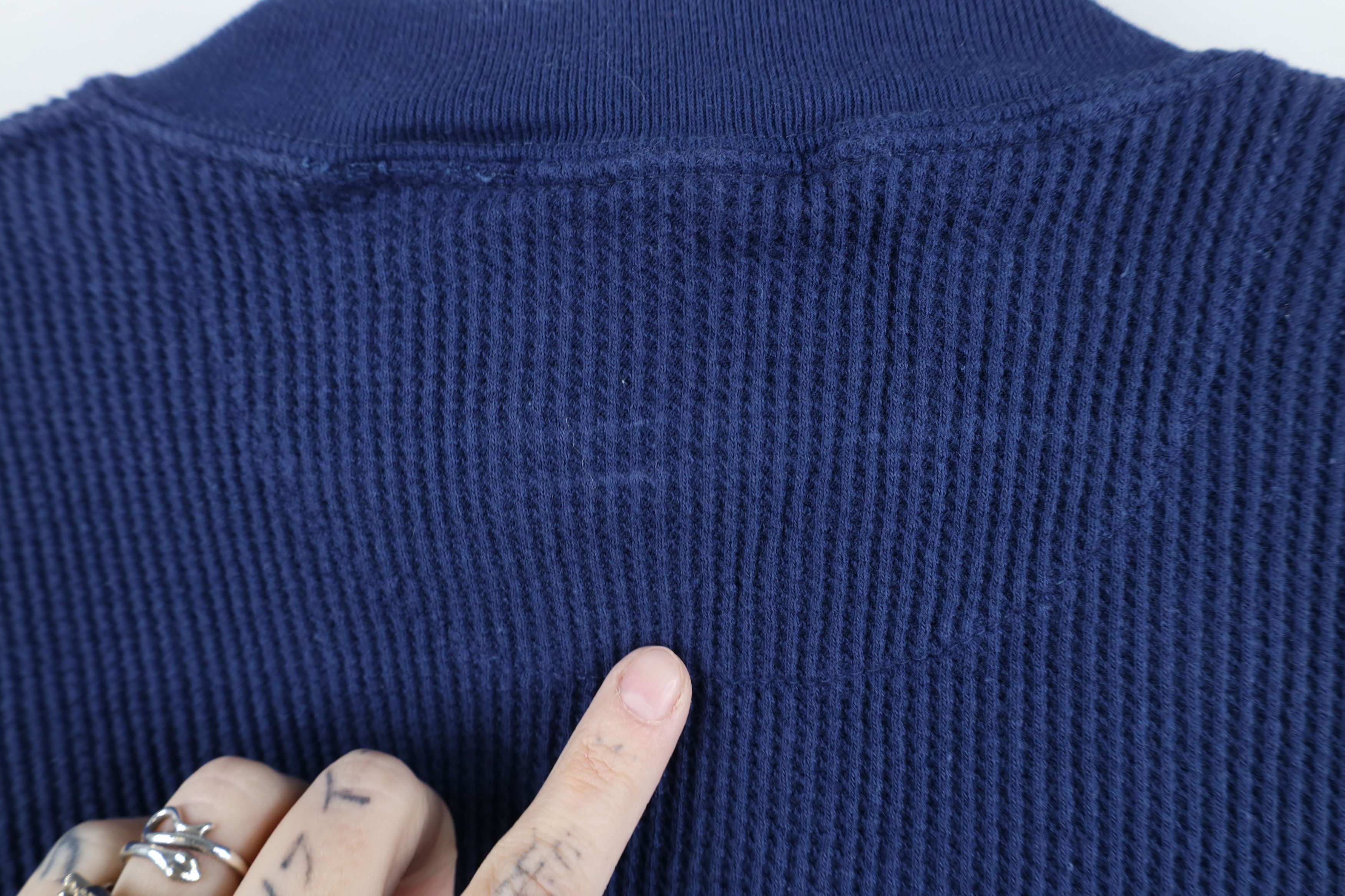 Vintage Vintage 90s Streetwear Thermal Waffle Knit Henley T-Shirt Size US L / EU 52-54 / 3 - 8 Thumbnail