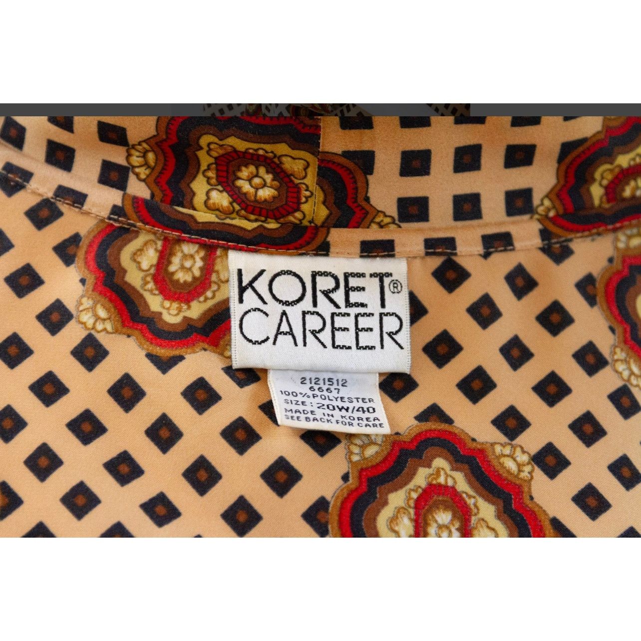 Other Koret Career Paisley Patterned Print Blouse - Size 20W/40 Size 3XL / US 20-22 - 4 Thumbnail
